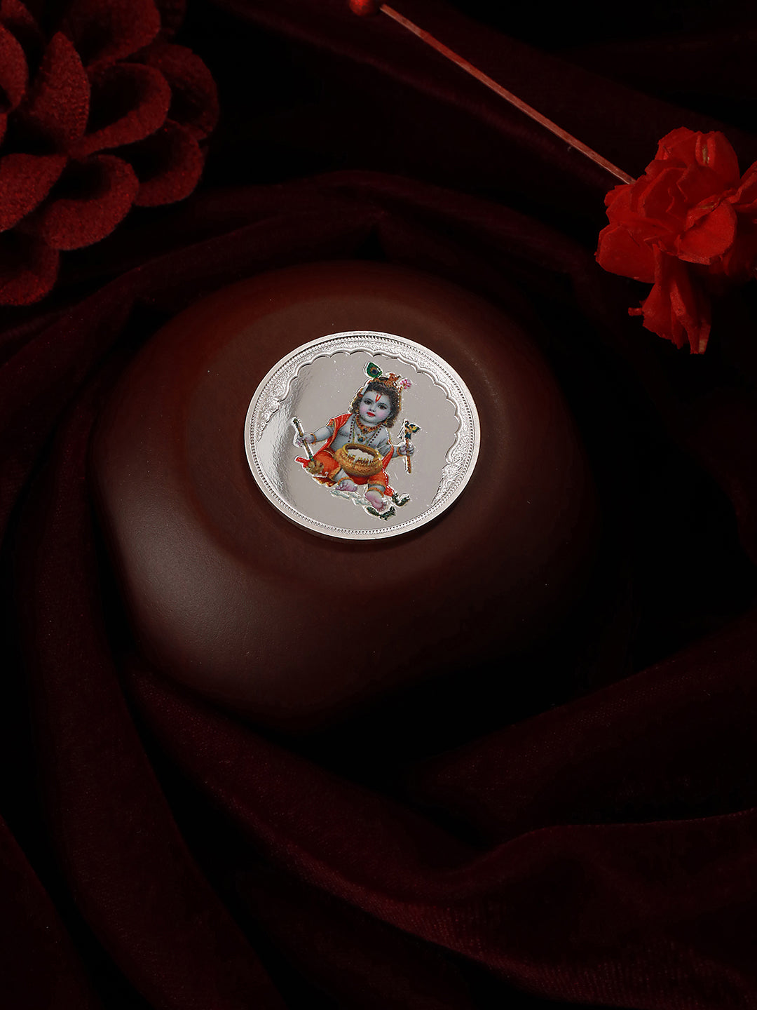 999 Silver Bal Krishna 10gm Silver Coin