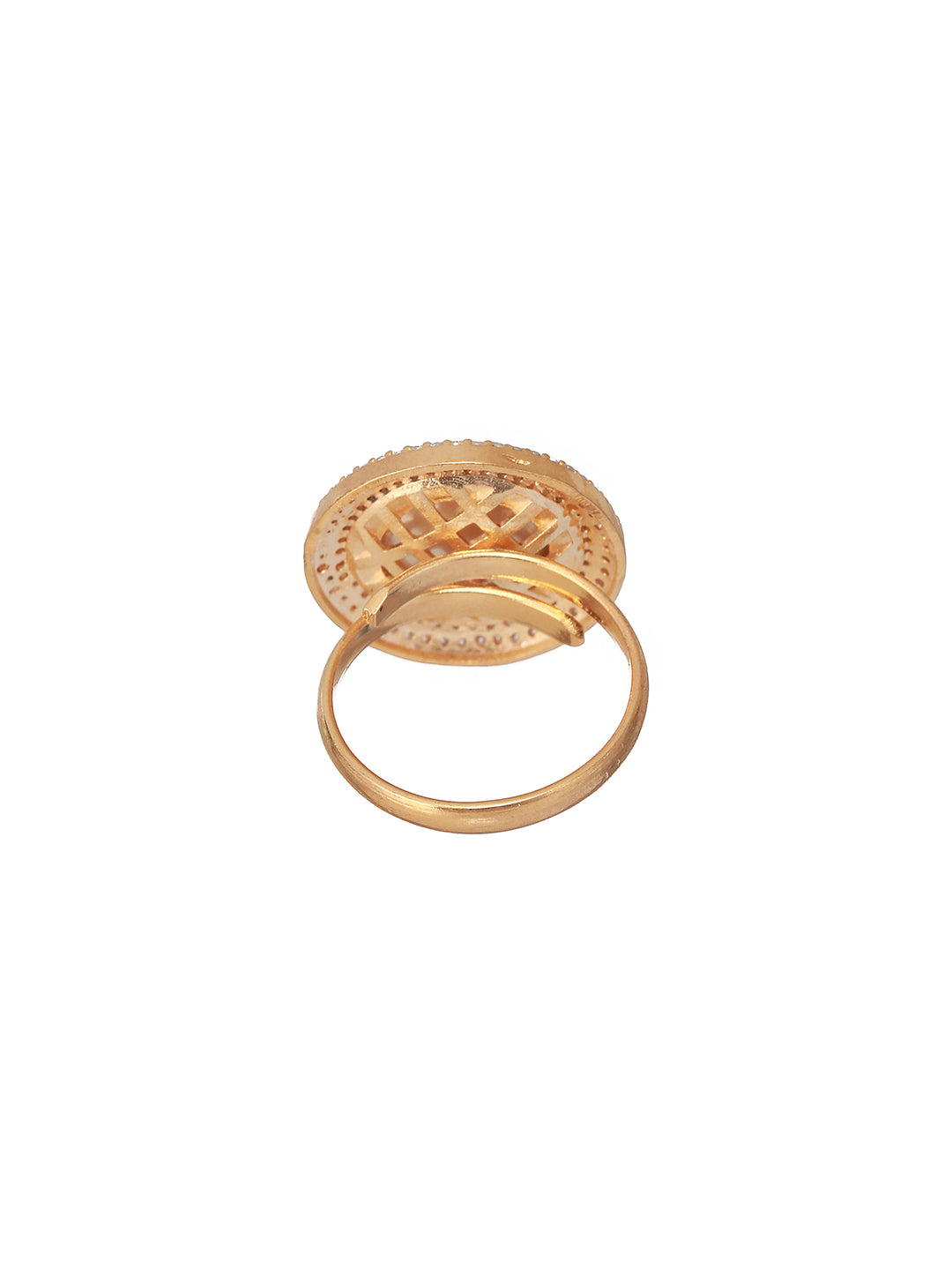 Gold Plated Original Kundan Studded Minimal Finger Ring