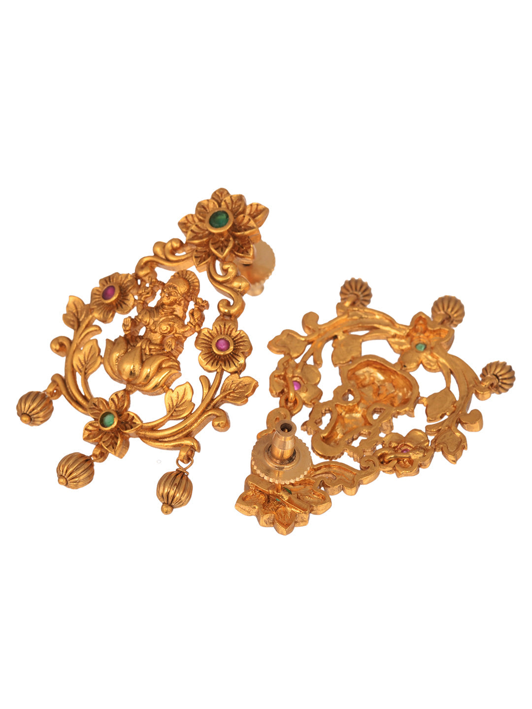 GoldPlated Green AD Embellished Shri Lakshmi Temple Choker Jewellery Set, zaveri pearls, sale price rs, sale price, sale gold plated, sale gold, sale, rubans, ring, regular price, priyassi je
