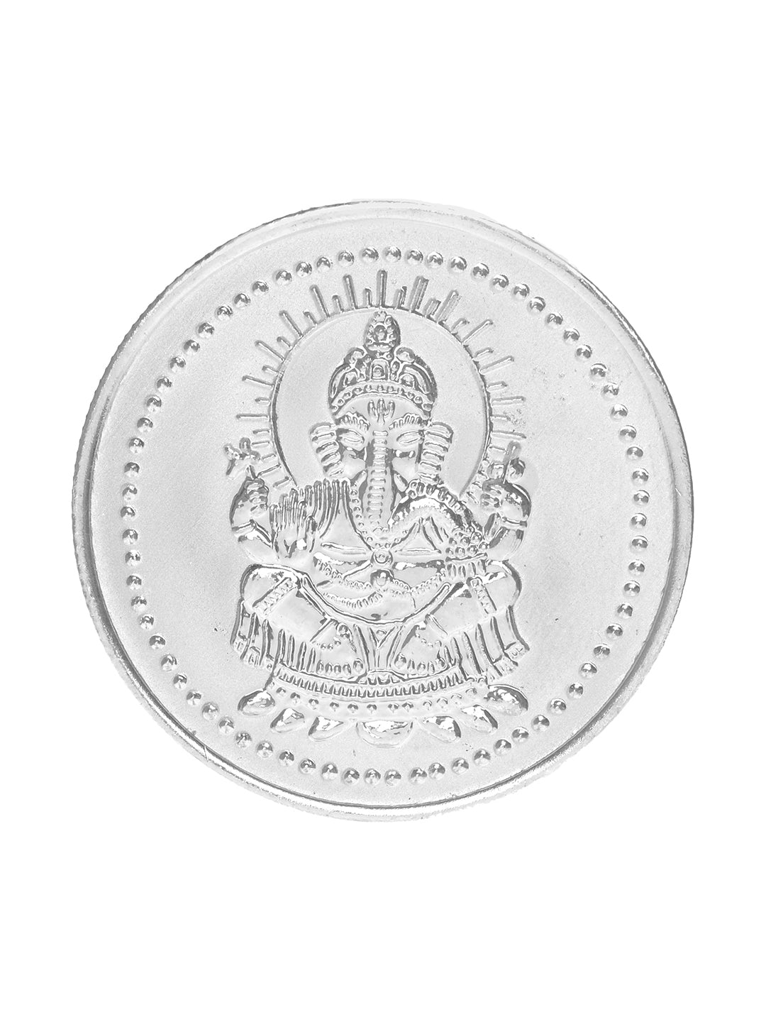 Lord Ganapati 10 gram 999 Round Silver Coin, zaveri pearls, sale price rs, sale price, sale gold plated, sale gold, sale, rubans, ring, regular price, priyassi jewellery, kushal's - Saraf RS 