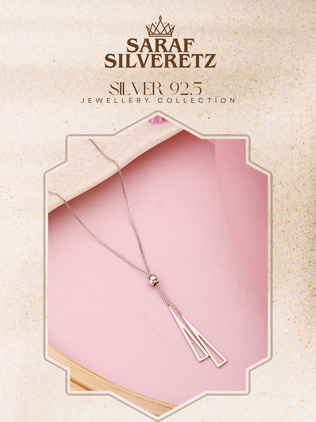 925 Sterling Silver Geometric  Long Tassel Minimal Necklace & Chain