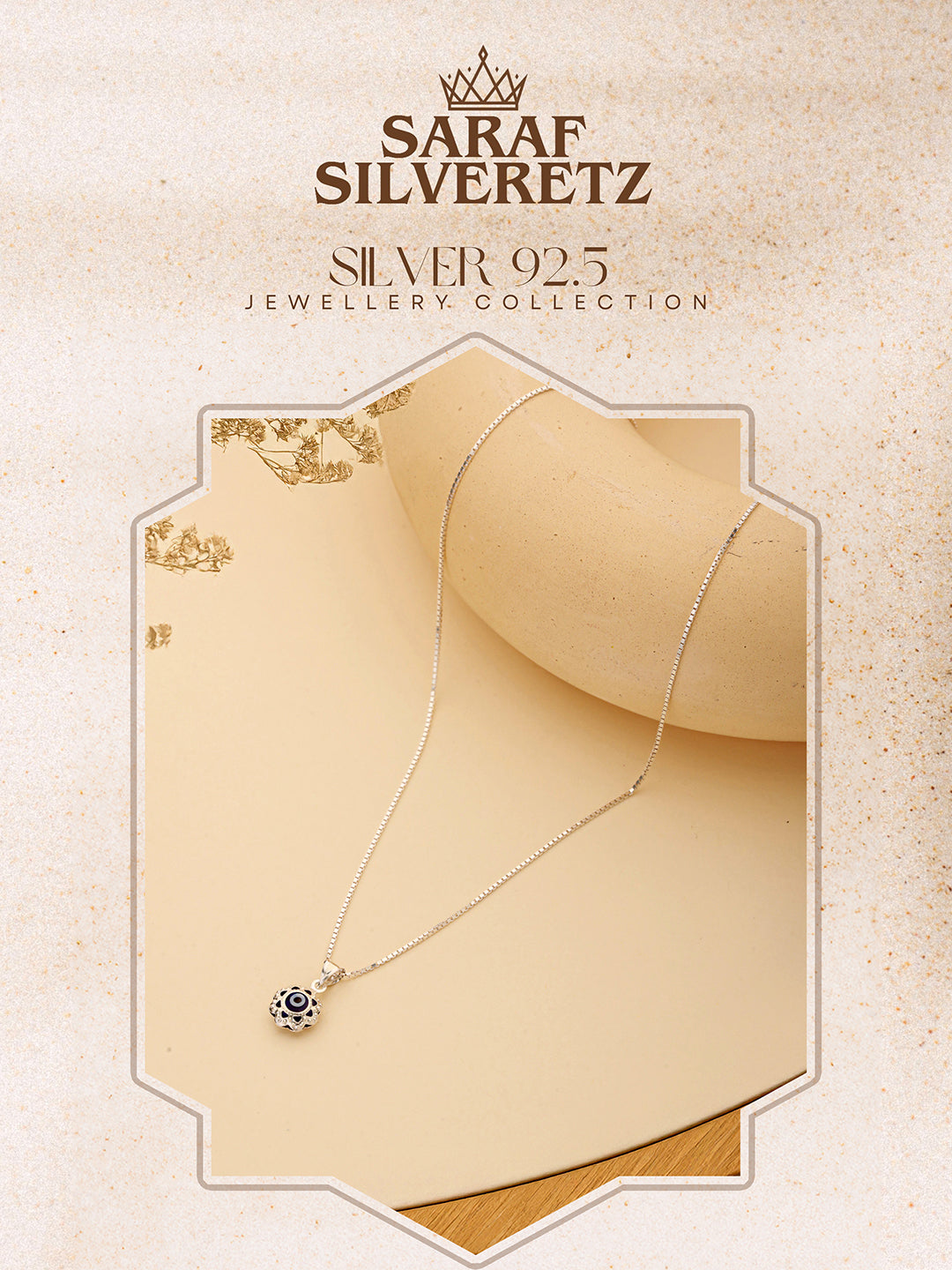 925 Sterling Silver Rhodium Plated Minimal  Evil Eye Locket Pendant Necklace & Chain