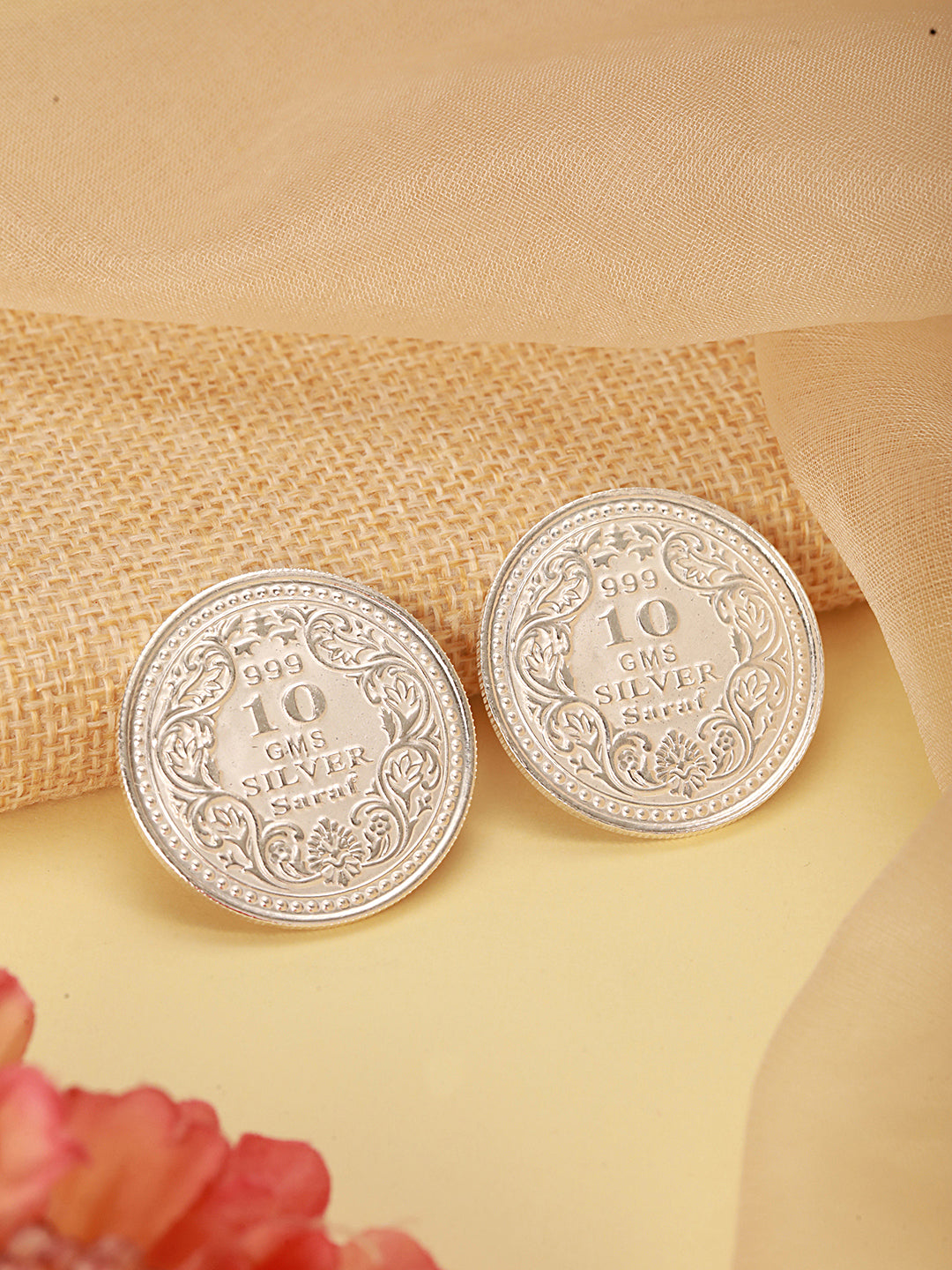 Laxmi Ganesh 20 gram 999 round Silver Coin