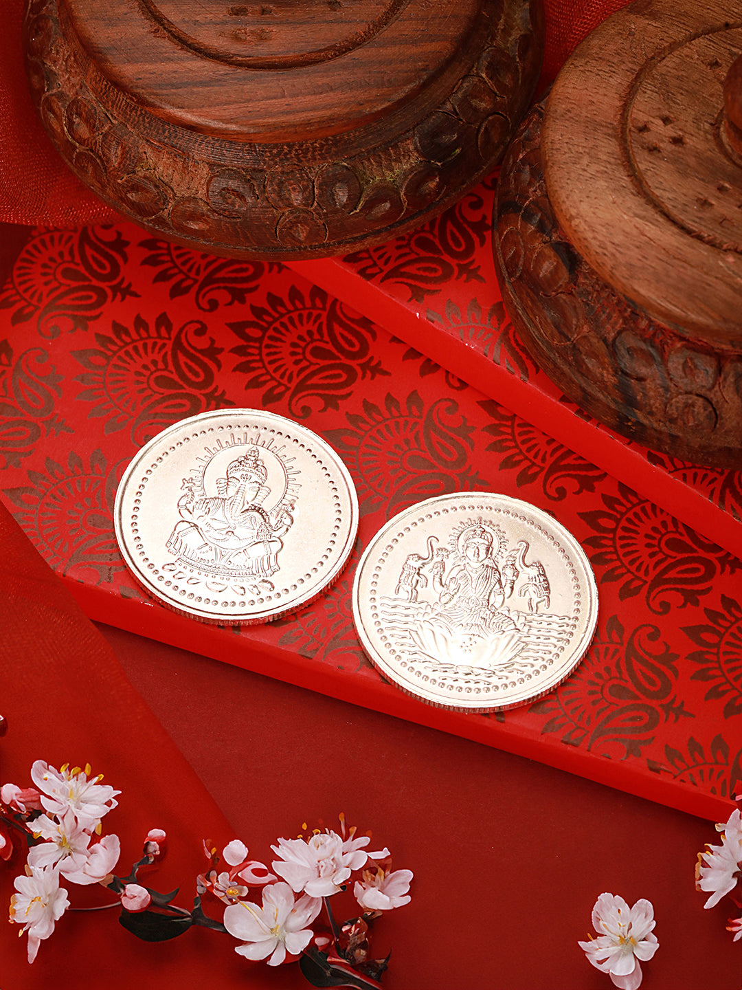Laxmi Ganesh 20 gram 999 round Silver Coin