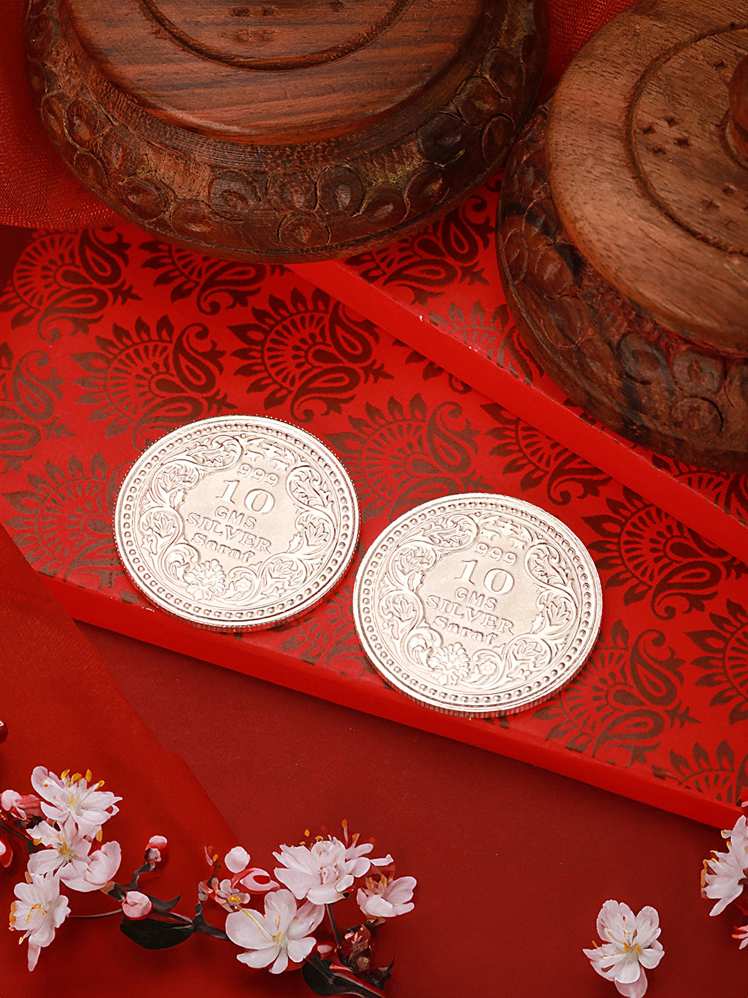 Laxmi Ganesh 20 gram 999 round Silver Coin