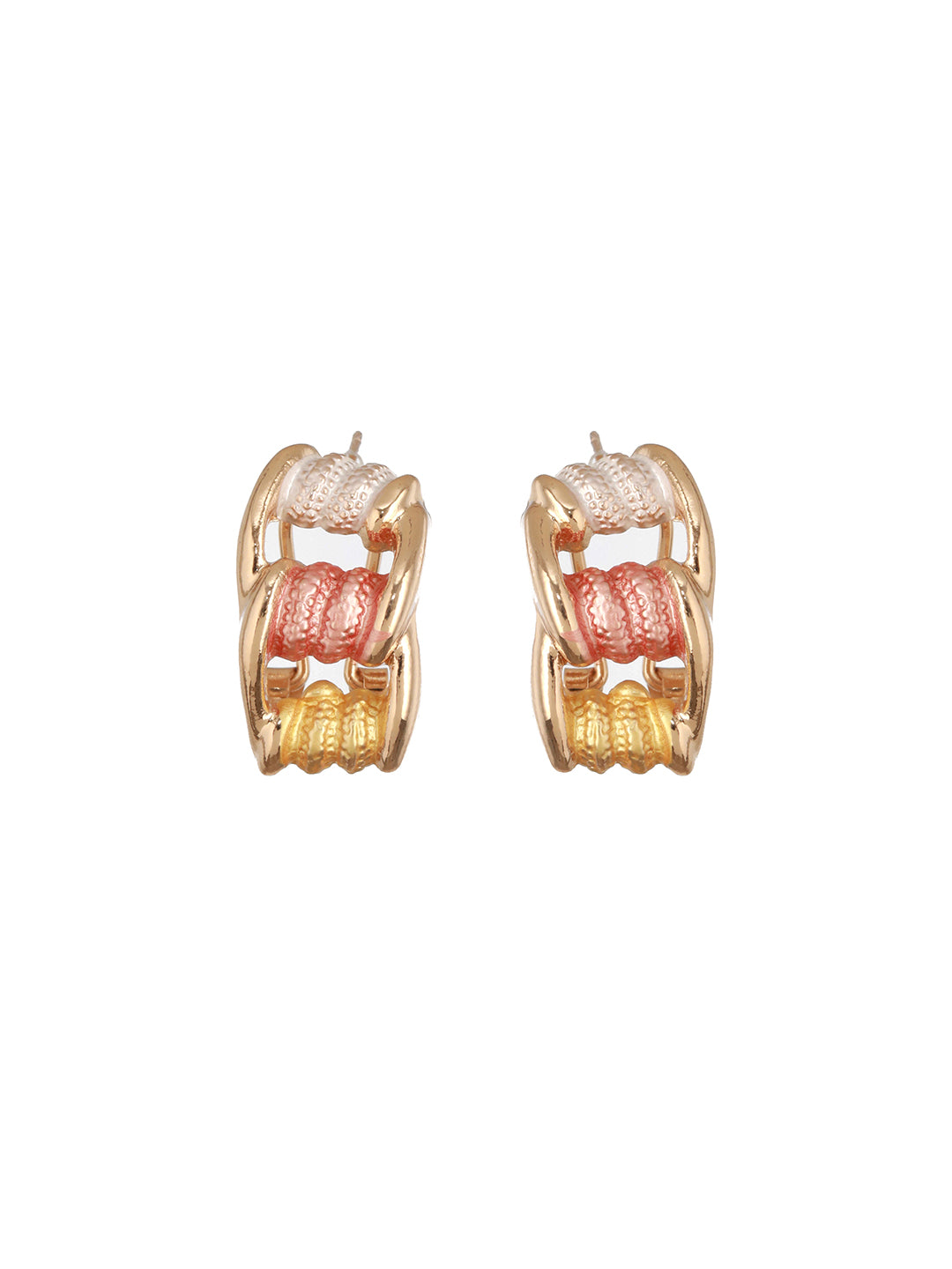 Anti-Tarnish Rose Gold Plated Tricolor Combo Jewellery Set