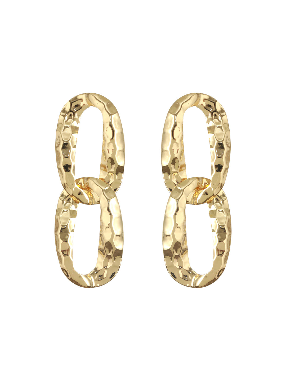 Anti-Tarnish Gold Plated Intwined Dangler Drop Earrings