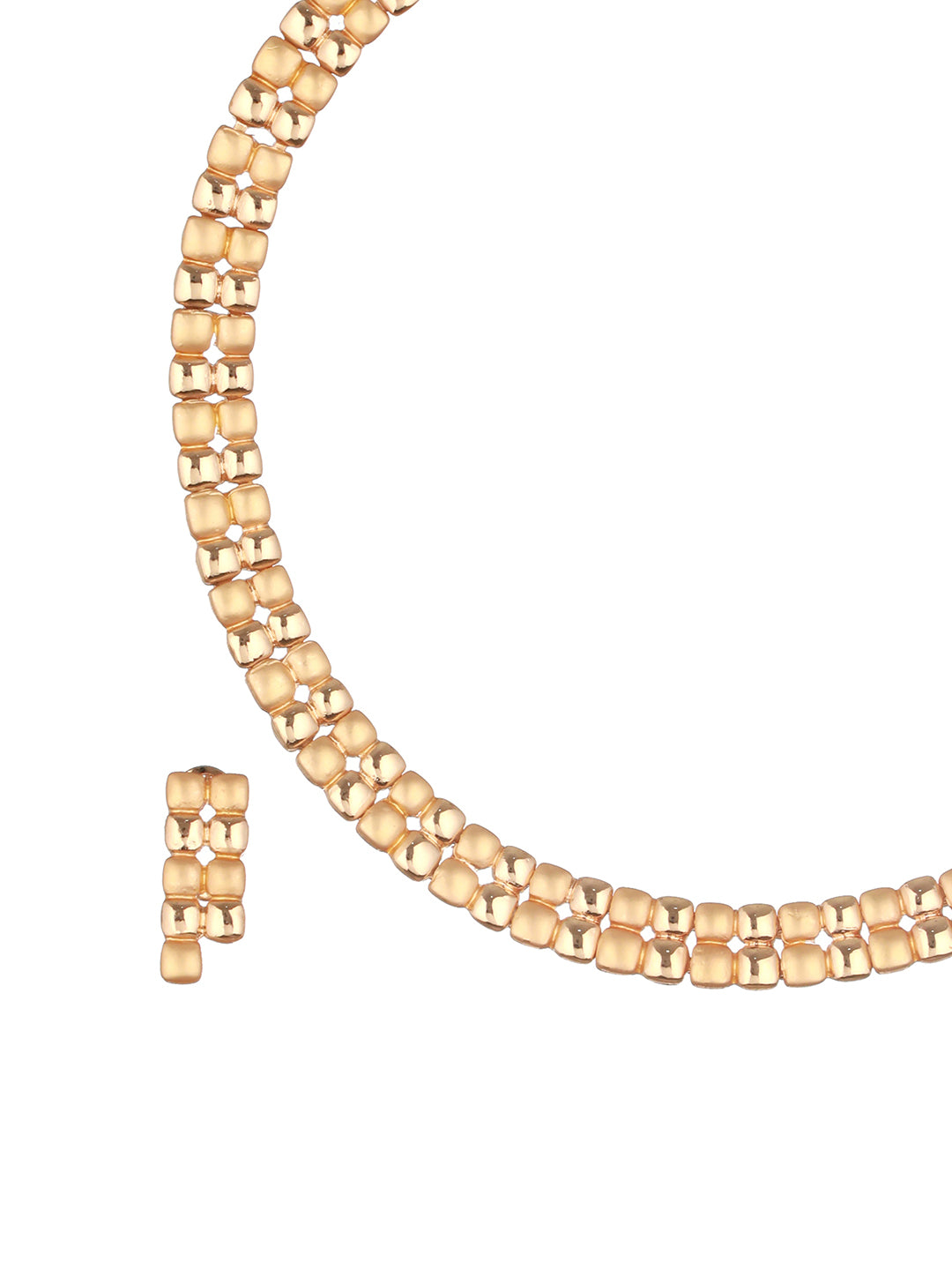 Anti-Tarnish 18k Gold Plated Ball Statement Combo Jewellery Set