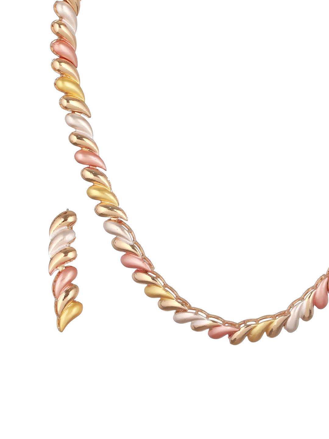 Anti-Tarnish 18k Gold Plated Choker Chunky Statement Combo Jewelley Set