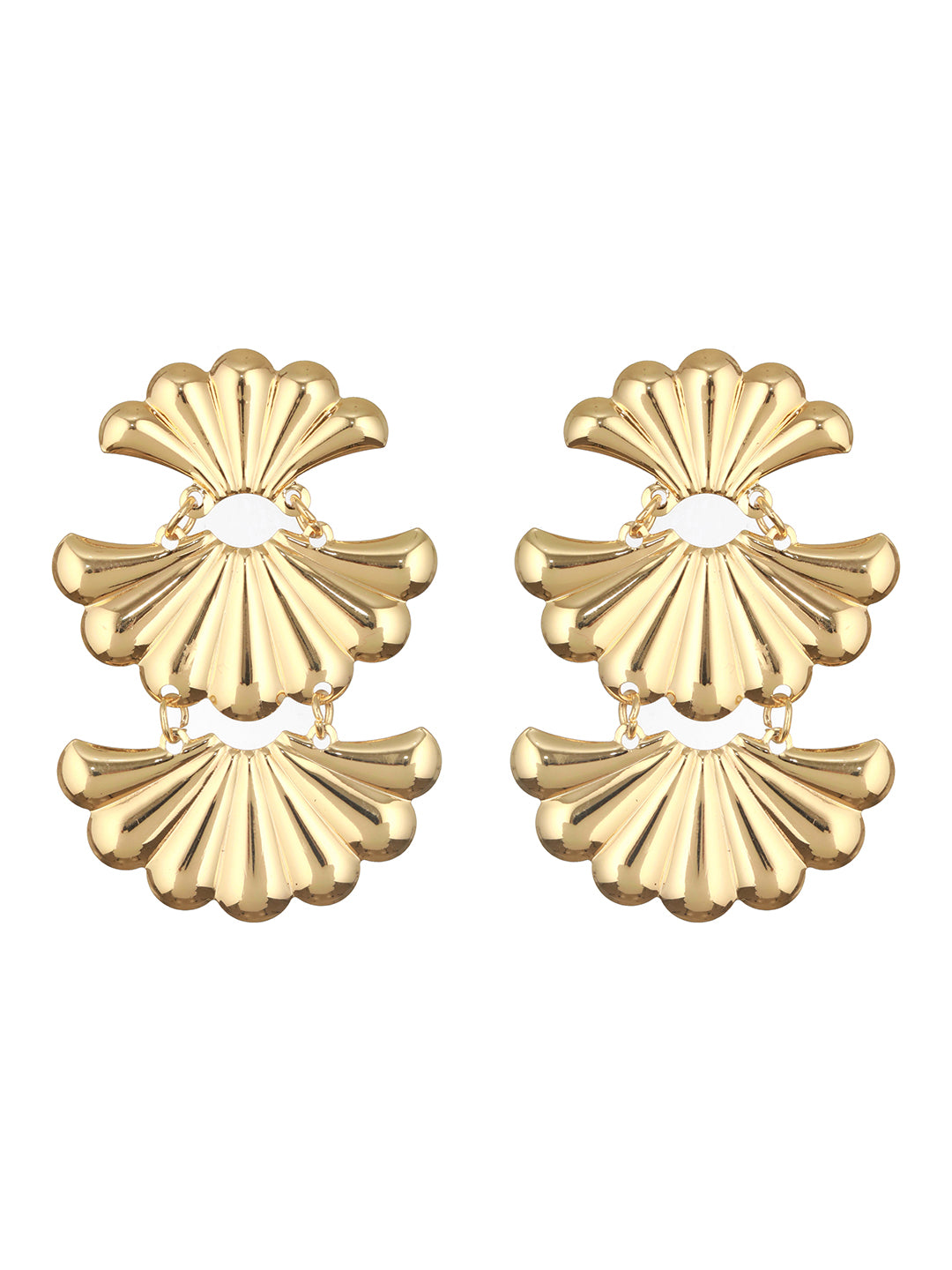 Anti-Tarnish Gold Plated Shell Shaped Drop Earrings
