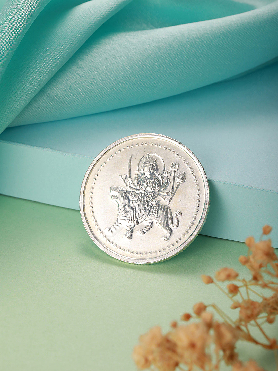 Maa sherawali 10 gram 999 Round Silver Coin