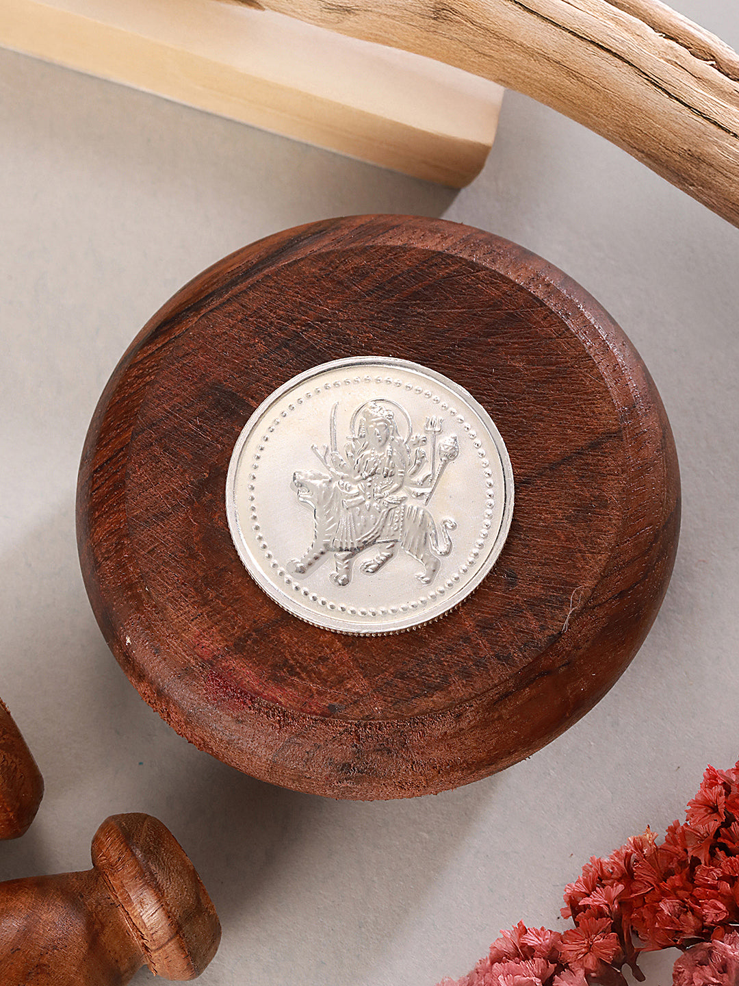 Maa sherawali 10 gram 999 Round Silver Coin