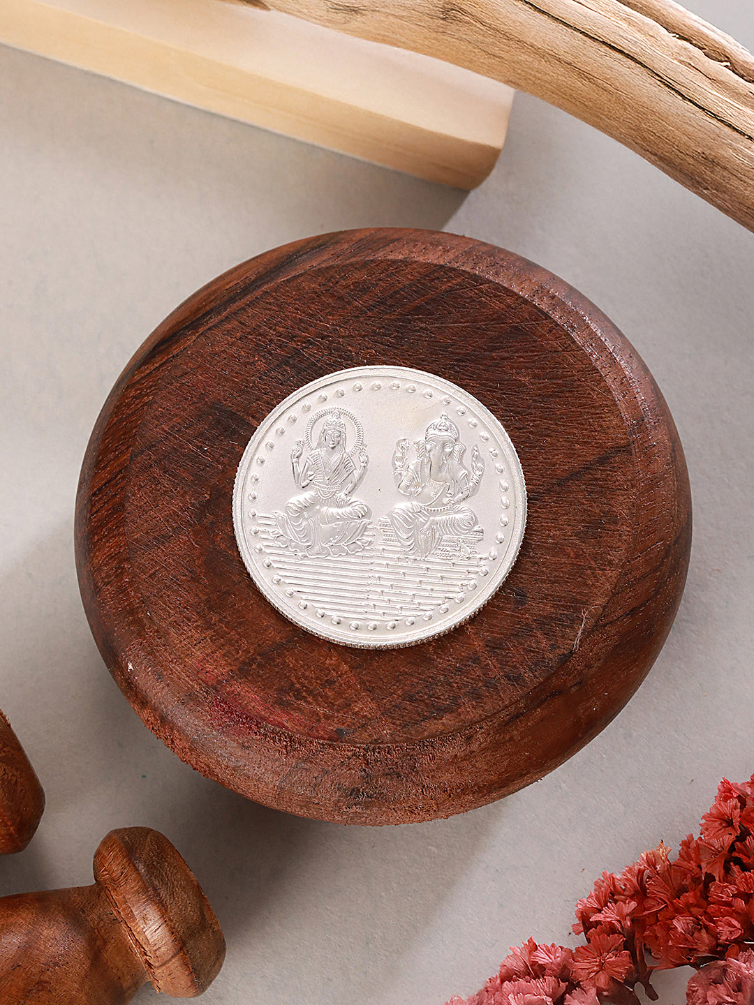 Laxmi Ganesh 10 gram 999 Round Silver Coin