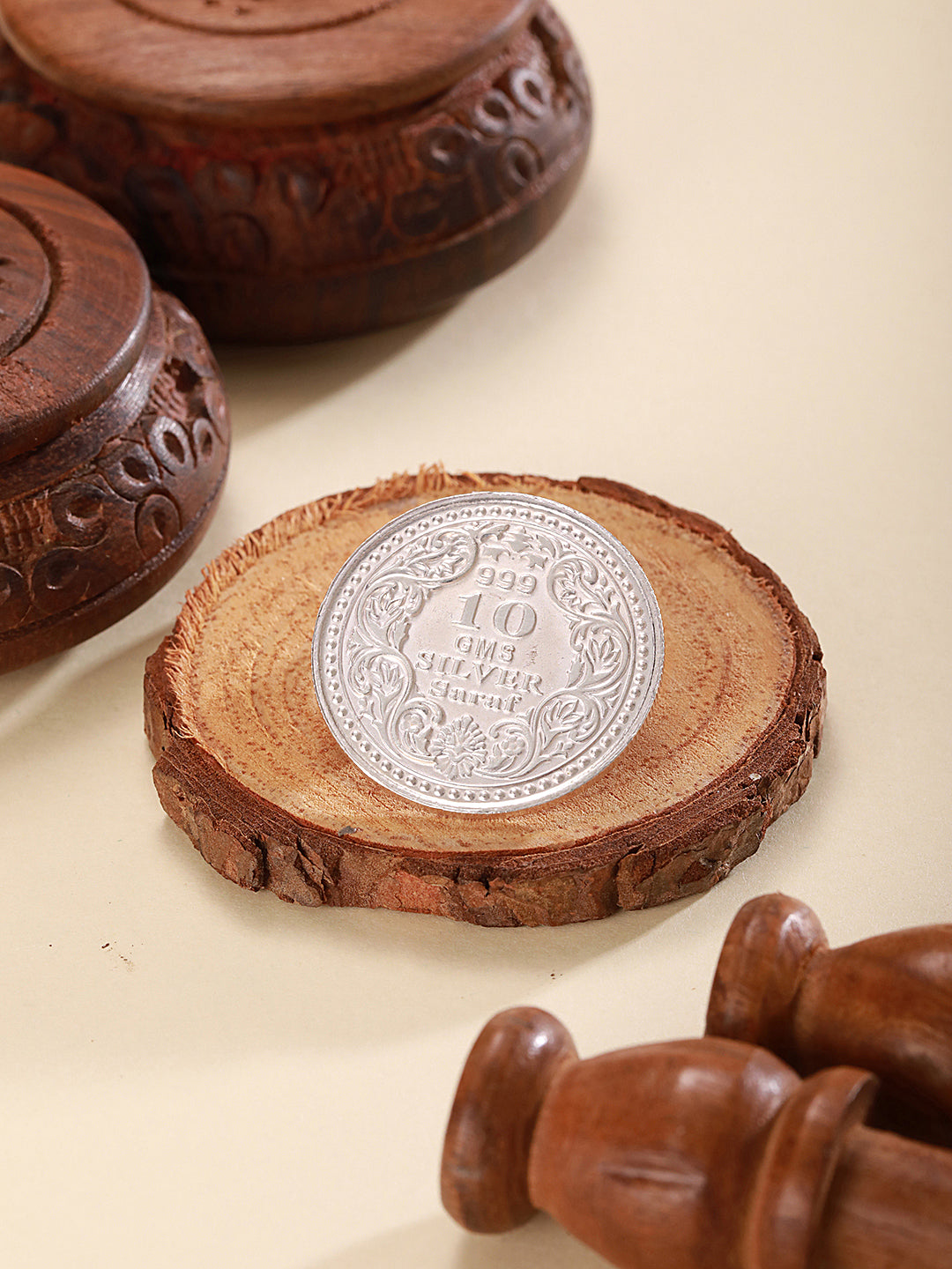 Shri Laxmi 10 gram 999 Round Silver Coin