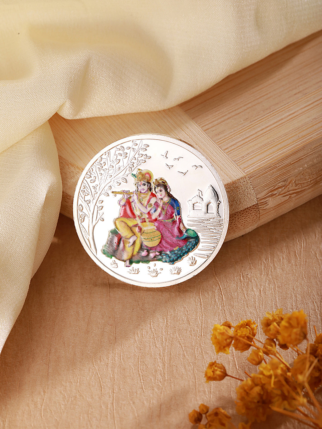 Enchanting Radha Krishna 10 gram  999 Silver Coin