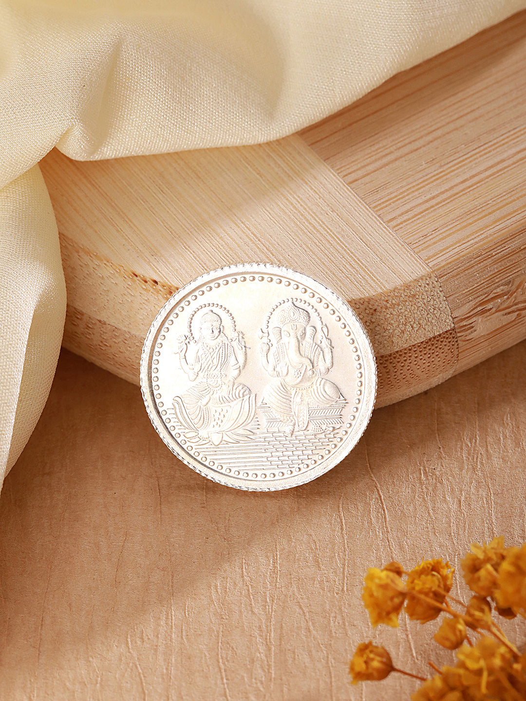 999 Silver Maa laxmi & Lord Ganesha 5 gram Silver Coin