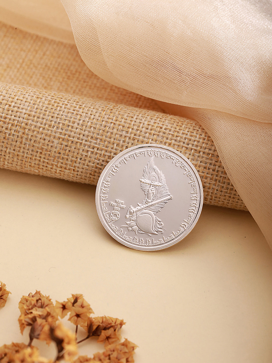 Enchanting Radha Krishna 10 gram  999 Silver Coin