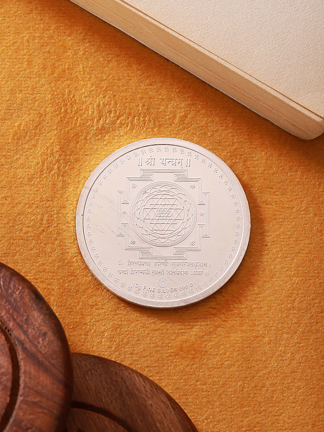 999 Silver  Maa Lakshmi &  Ganeshji  10 gram Colour Silver Coin