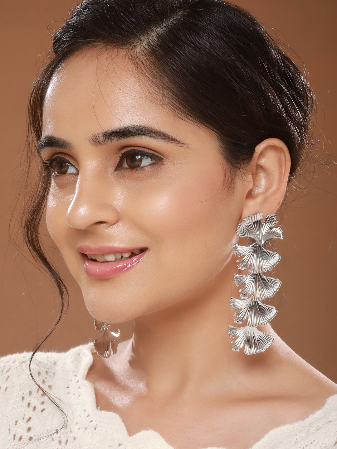 Anti-Tarnish Silver Plated Quirky Long Dangler Earrings