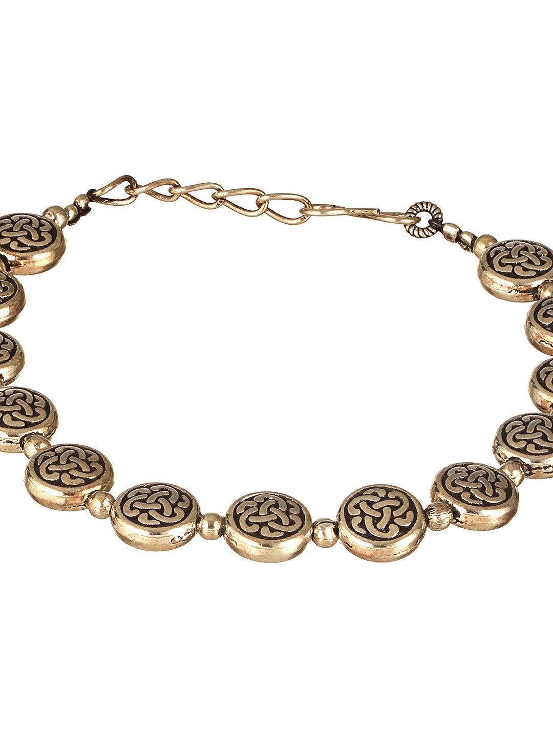 Silver Oxidised Toned Combo Floral & Butterfly Motif Minimal Dailywear Stackable Bracelet