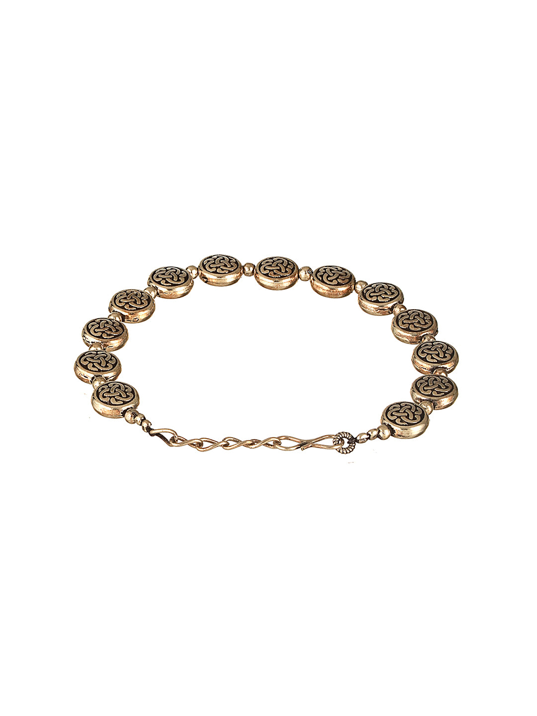 Silver Oxidised Toned Combo Floral & Butterfly Motif Minimal Dailywear Stackable Bracelet