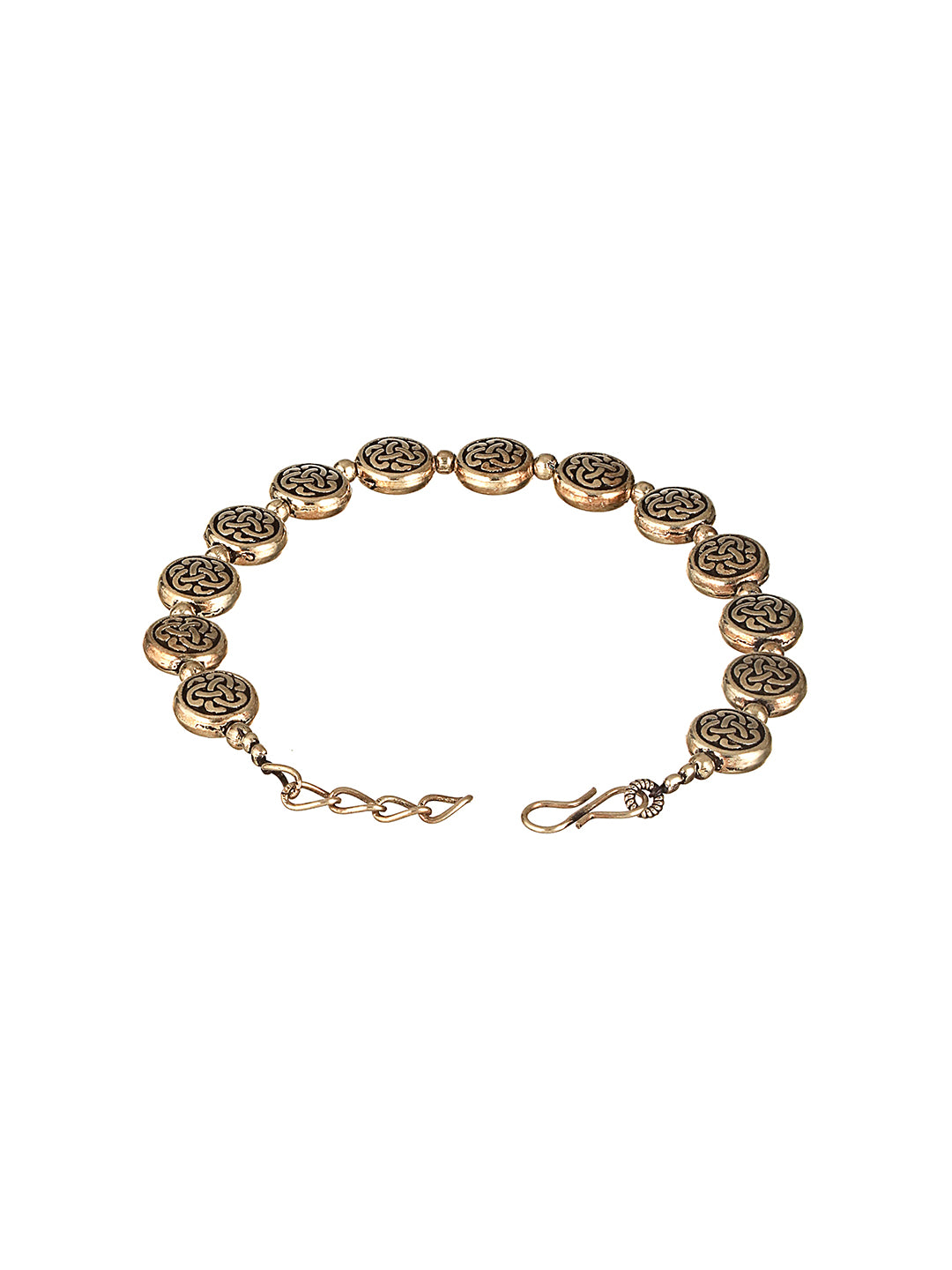 Silver Oxidised Toned Combo Floral & Butterfly Motif Minimal Dailywear Stackable Bracelet