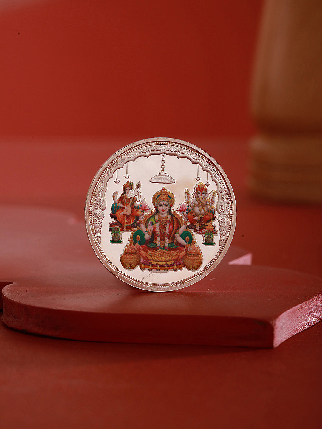 999 Silver Lord Ganesha & Goddess Lakshmi & Saraswatiji 10 gram  Silver Coin