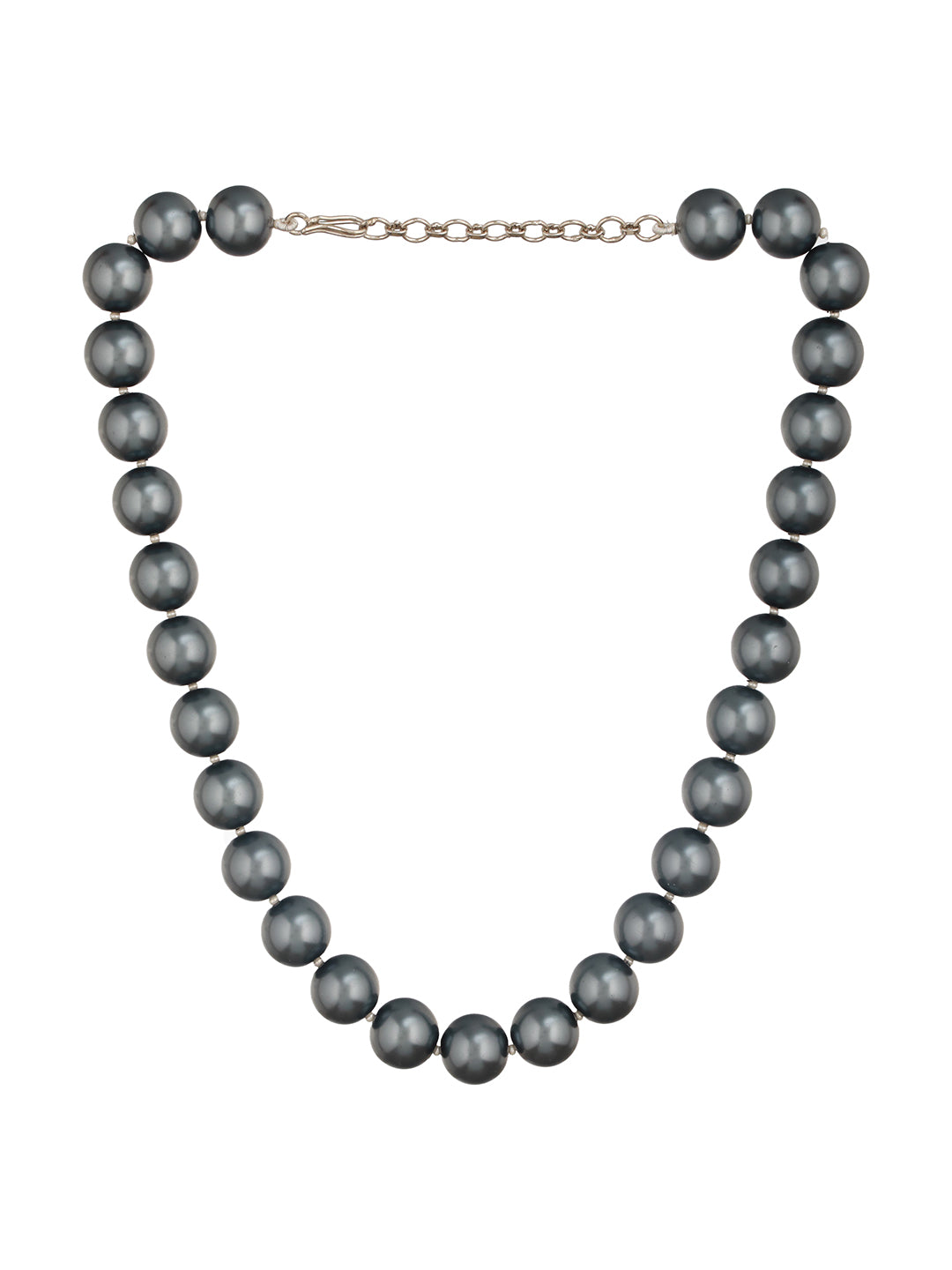 Anti-Tarnish Grey faux Pearls Stirng Mala Dailywear Necklace & Chain