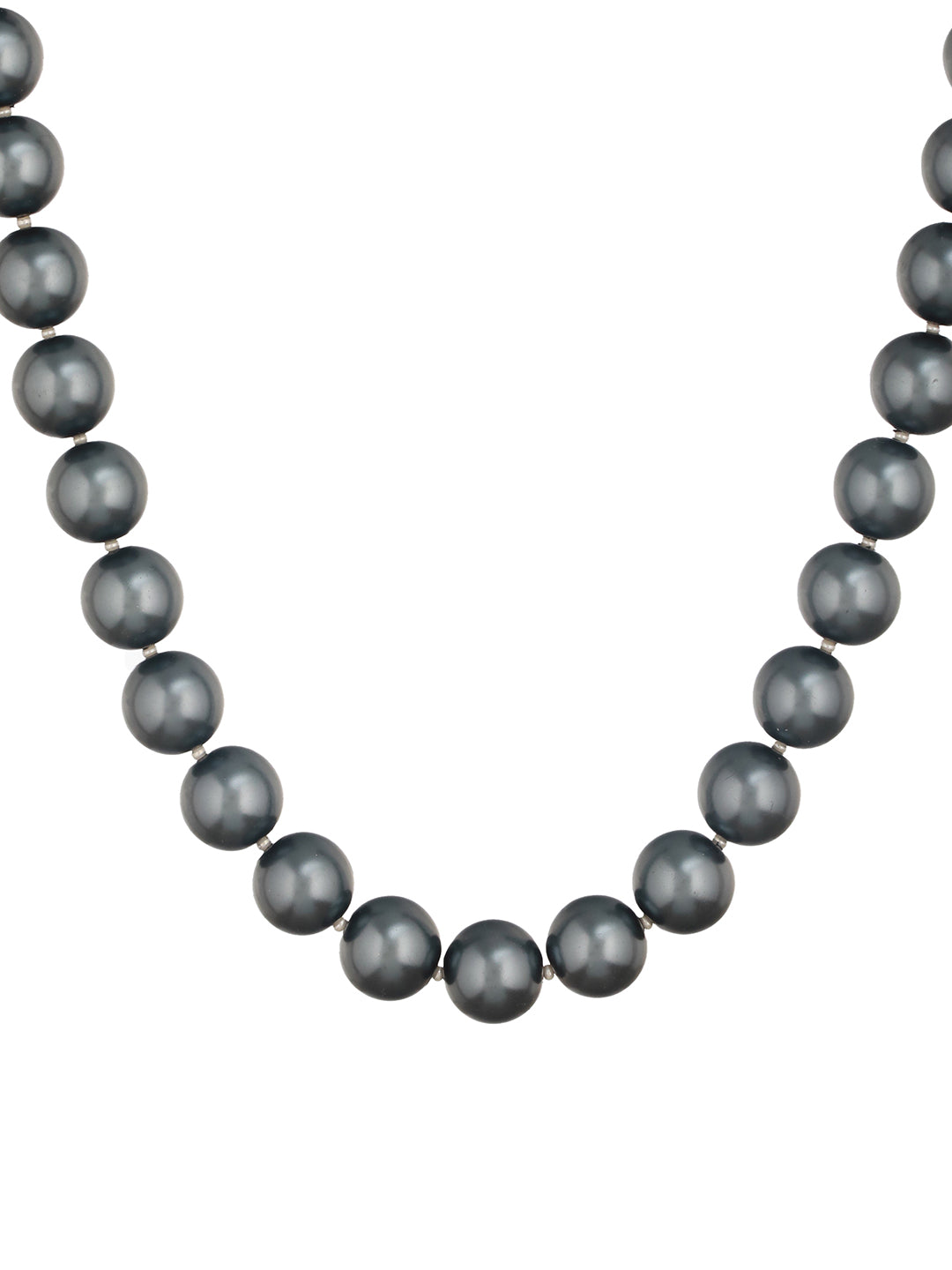 Anti-Tarnish Grey faux Pearls Stirng Mala Dailywear Necklace & Chain