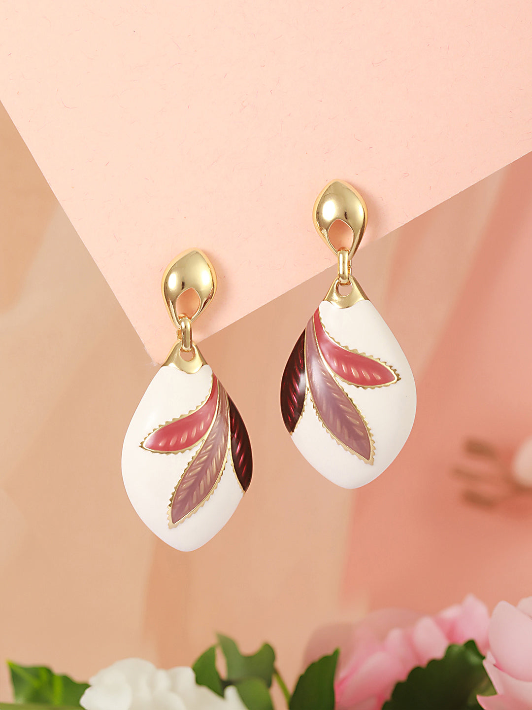 Anti-Tarnish 18k Gold Plated Dual Tone Knot Dangler Earrings