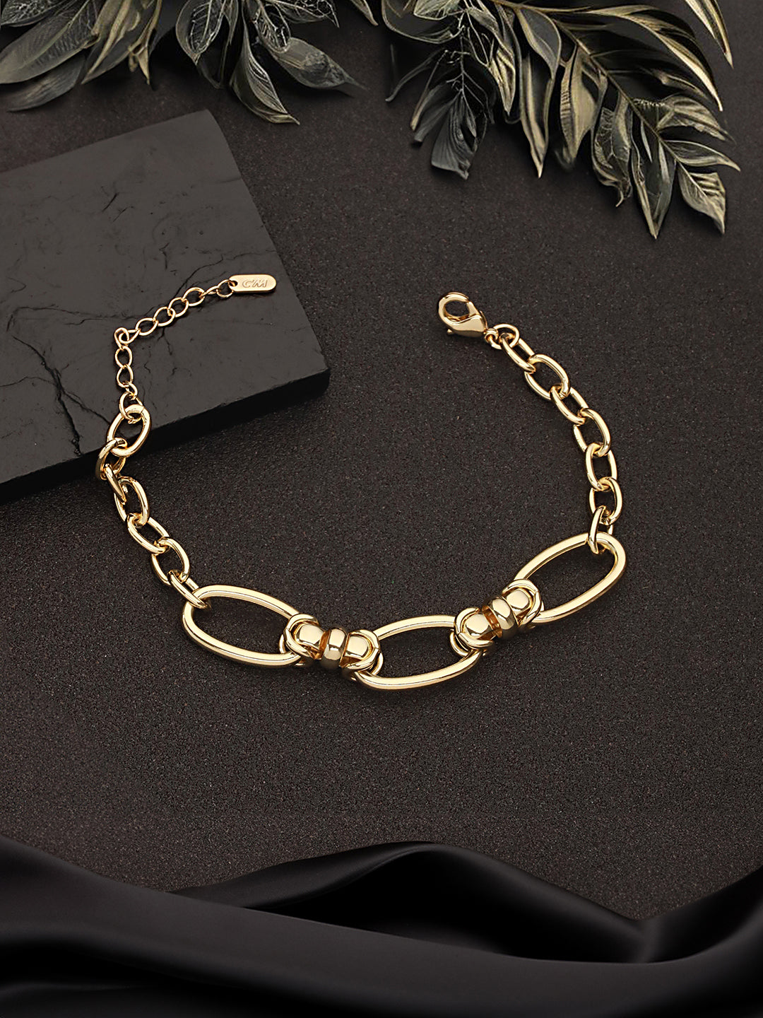 Anti-Tarnish 18k Gold Plated Knotted Link Wraparound Bracelet