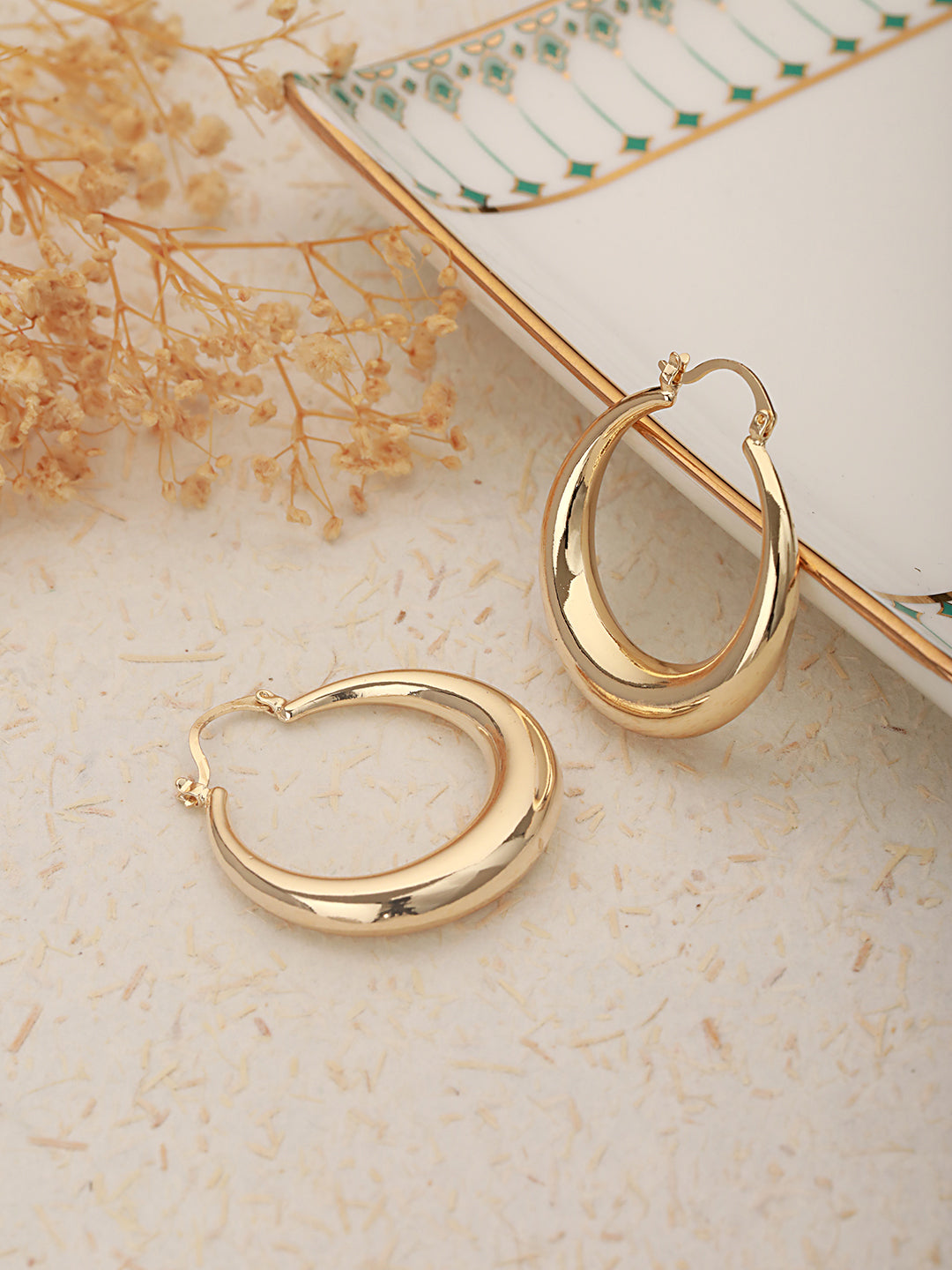 Anti-Tarnish Gold Plated Chic Chunky Hoop Earrings