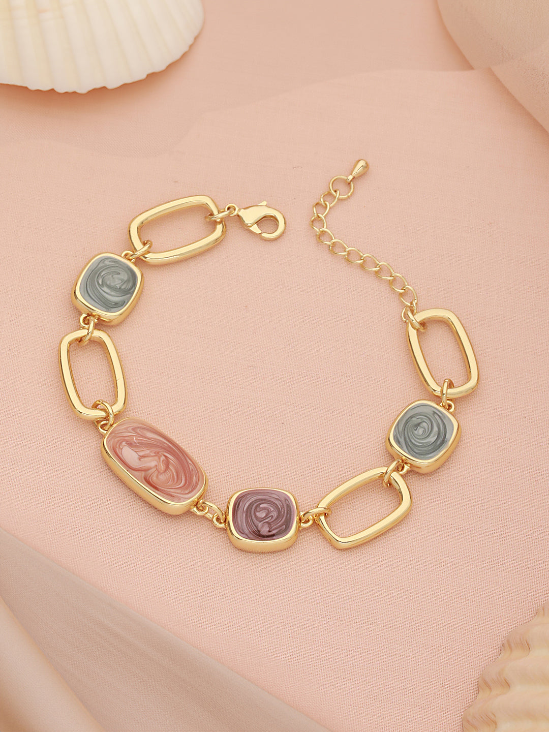 Anti-tarnish 18k Gold Plated Link Chain Trendy Bracelet