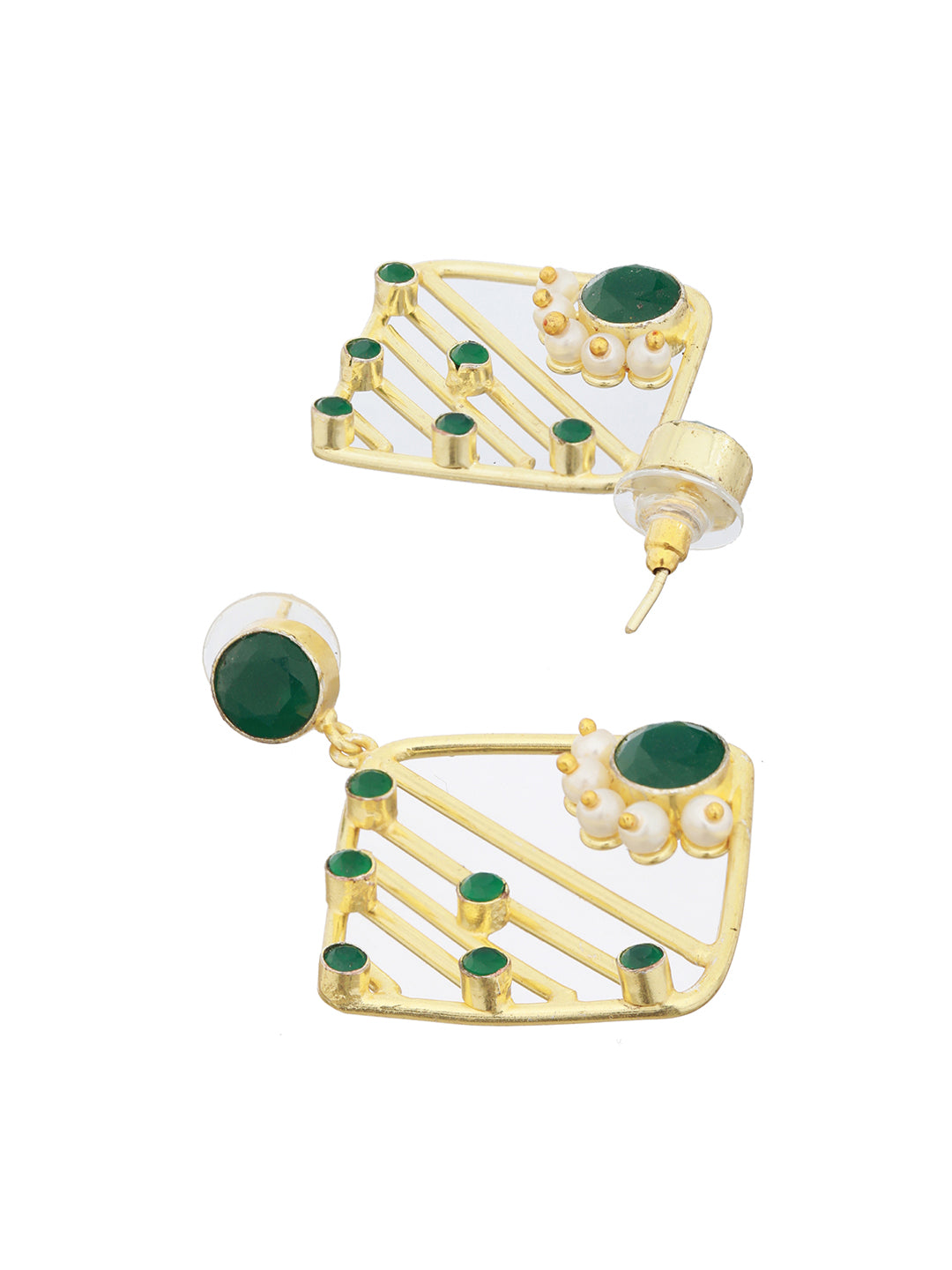 Yellow stone studded STUDD Earrings