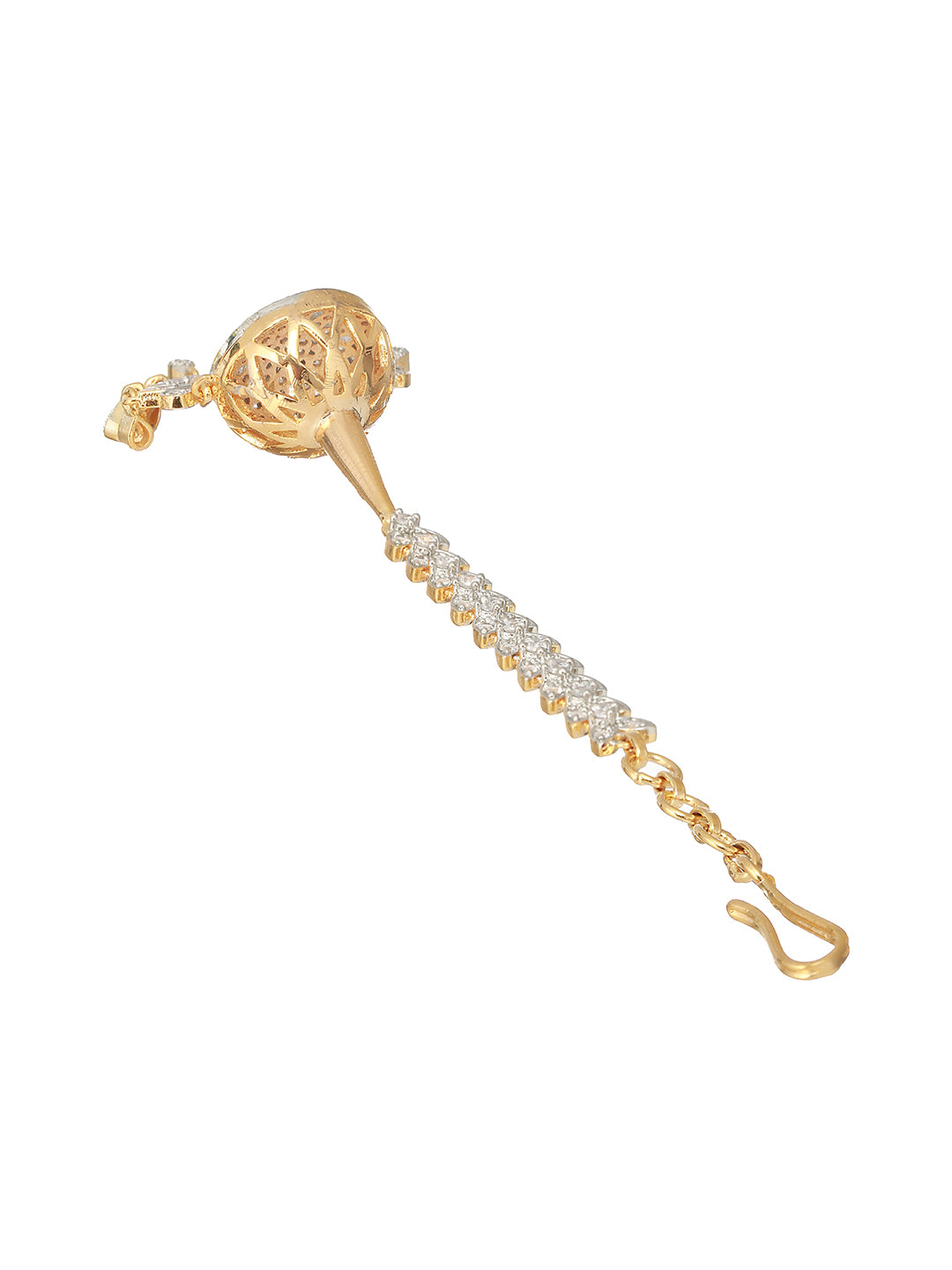 Gold Plated CZ Studded Exclusive Borla Mangtika