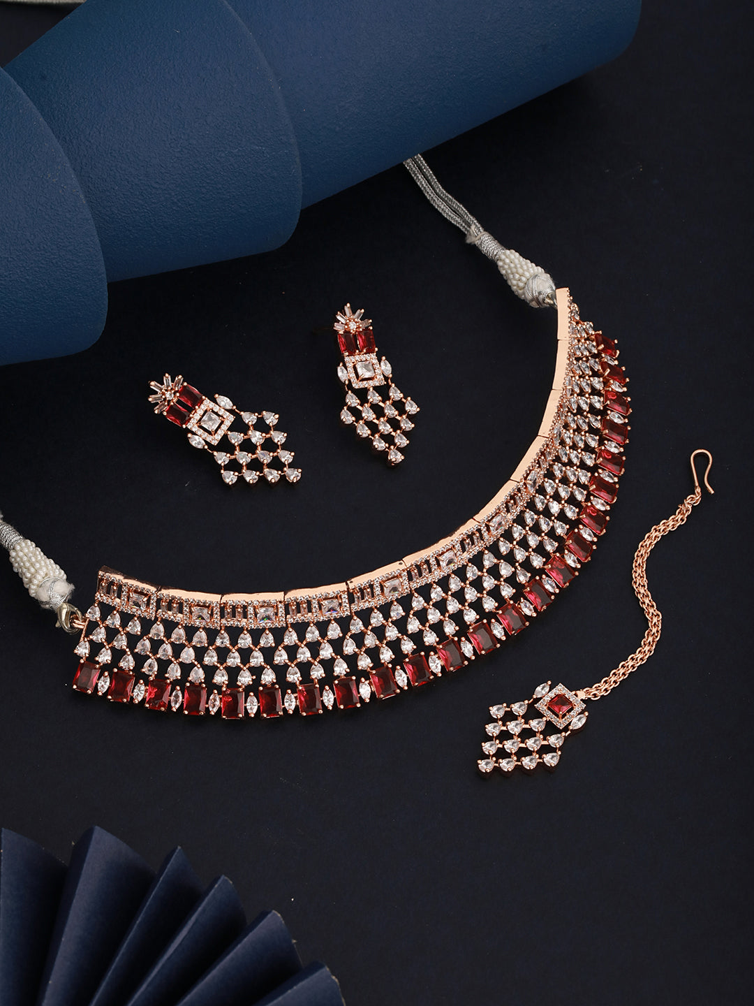 Gold Plated Beaded Red Choker Jewellery Regular Sale Price – Saraf