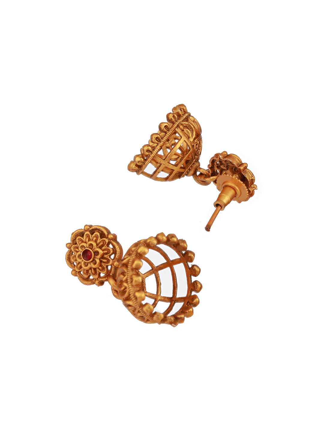 Antique Gold Polish Temple  Lakshmiji Long Haram Mala Jewellery  Set