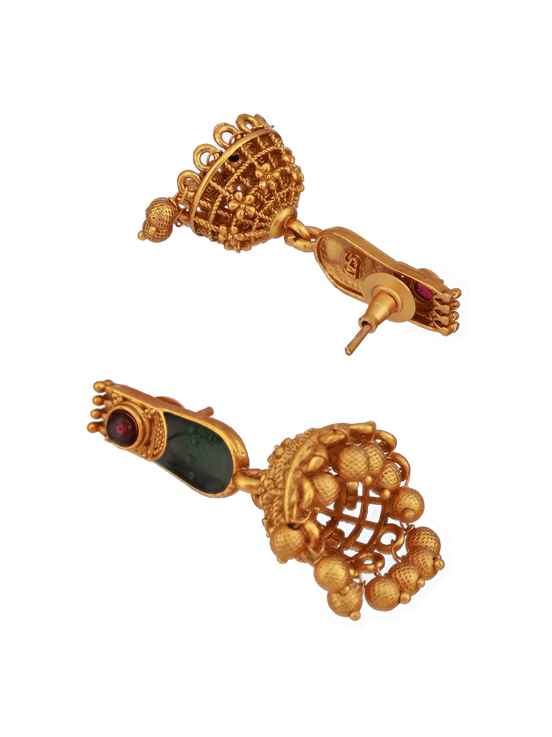 Gold Plated  Traditional Green Nagapadam  Necklace Jewellery  Set