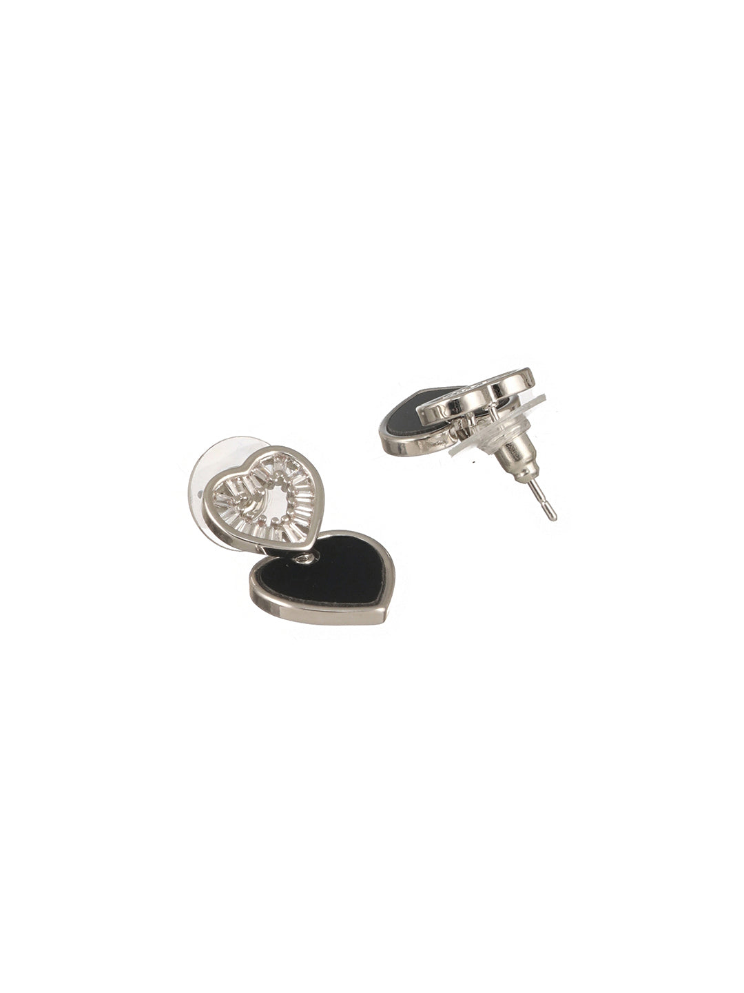 Anti-Tarnish Silver Plated Heart shaped Studds Minimal  Earrings