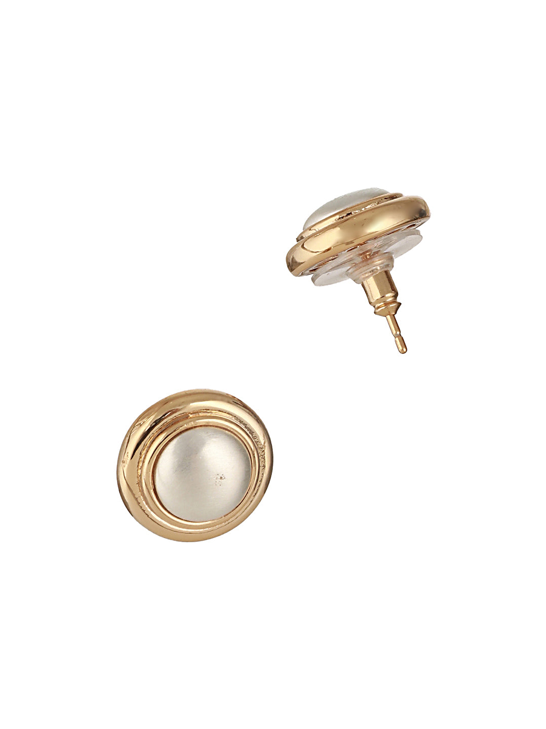 Anti-Tarnish Gold Plated Pearl Beaded Minimal Round Pearl Locket Jewellery Set