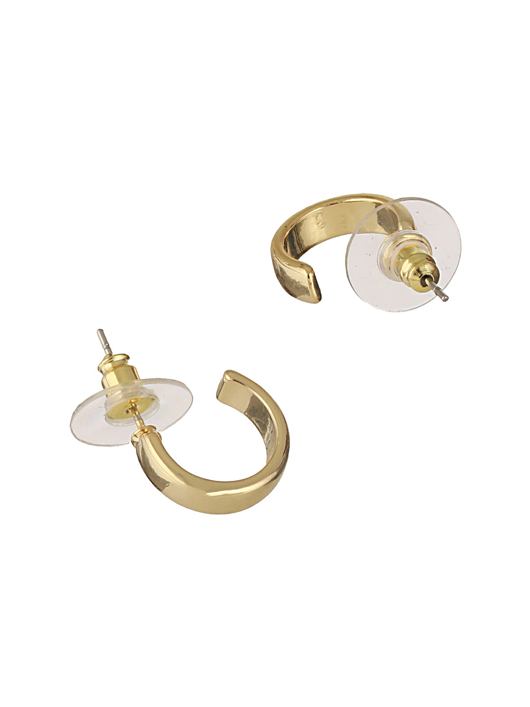 Anti-Tarnish Gold Plated Ring Pendant & Hoops Earrings Jewellery Set