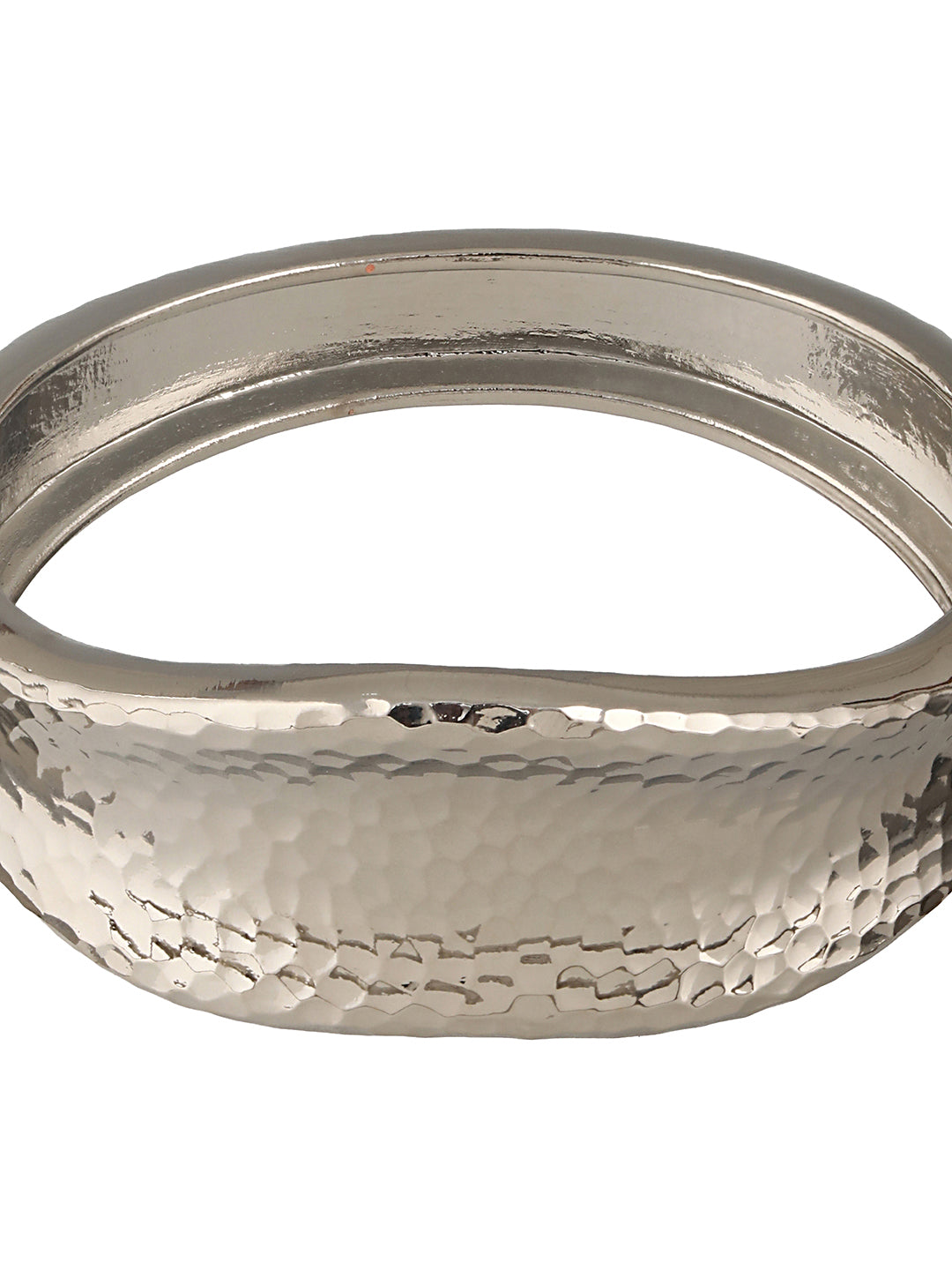 Anti-Tarnish Silver Plated Molten Cuff Bracelet
