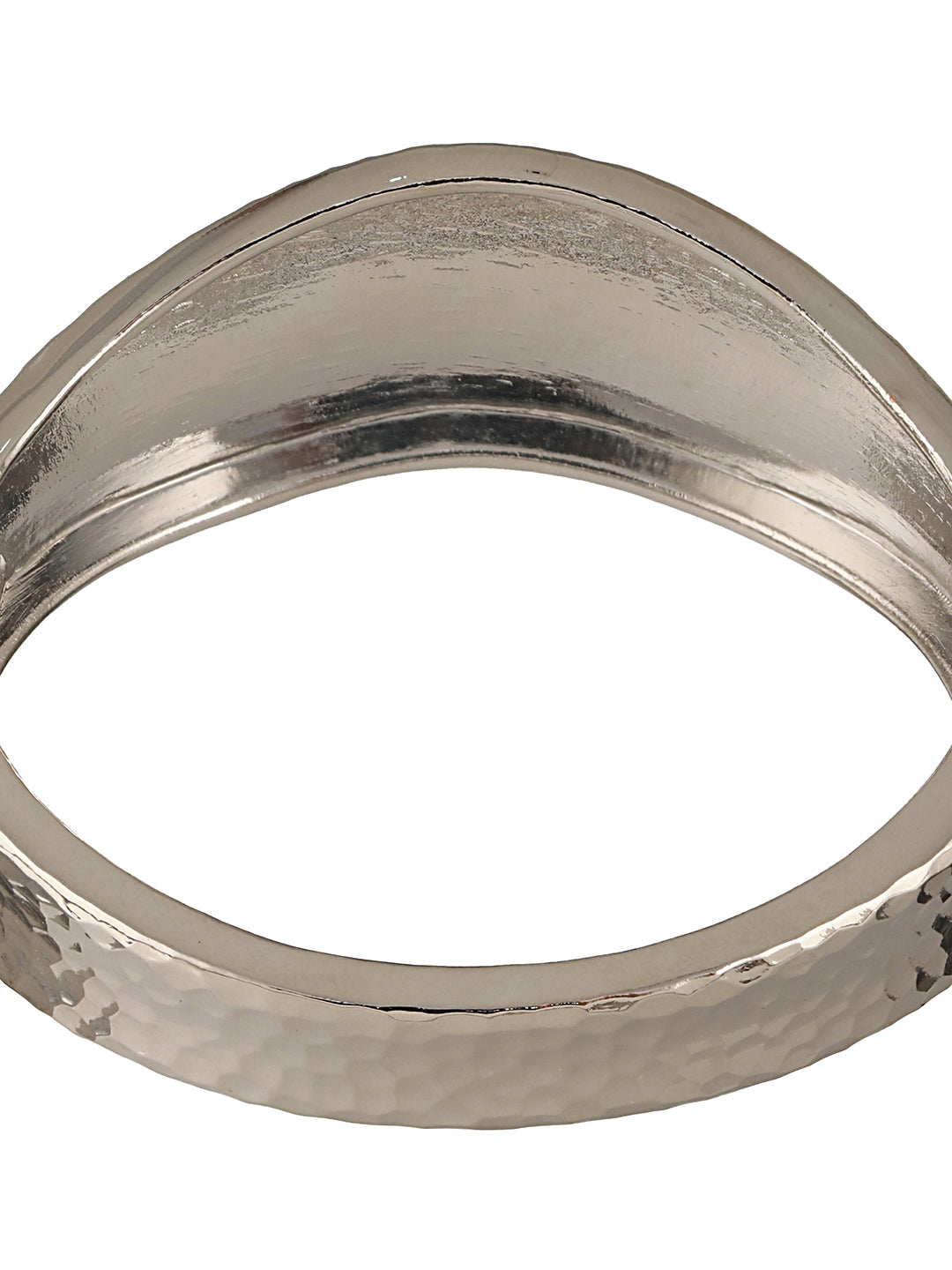 Anti-Tarnish Silver Plated Molten Cuff Bracelet