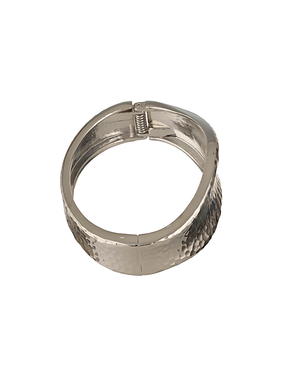 Anti-Tarnish Silver Plated Molten Cuff Bracelet