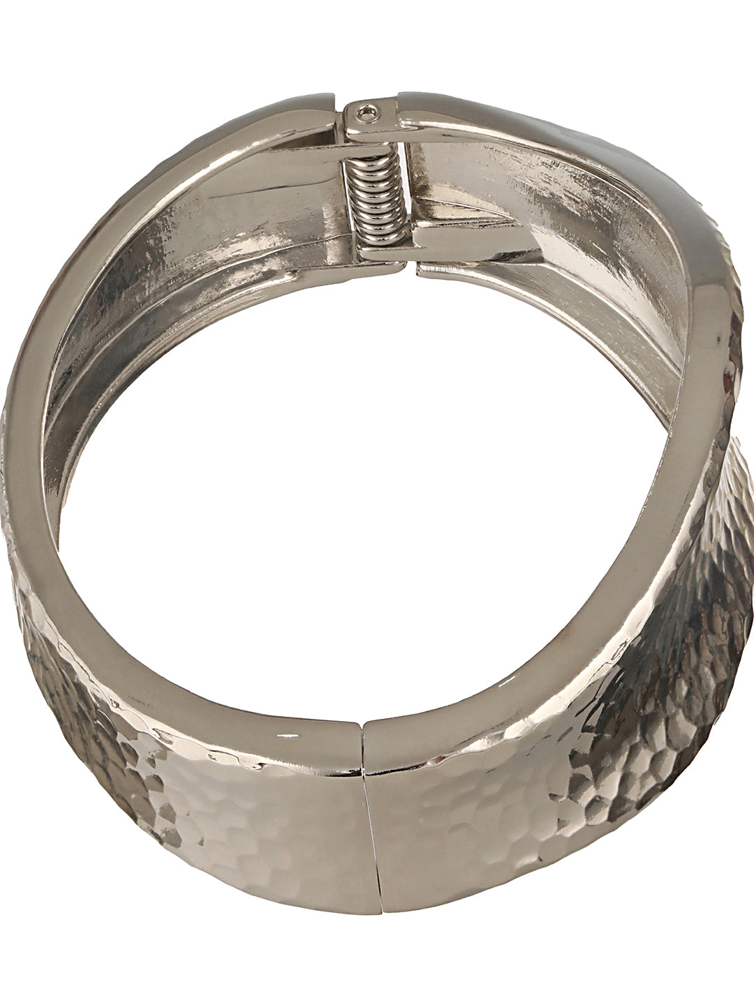 Anti-Tarnish Silver Plated Molten Cuff Bracelet