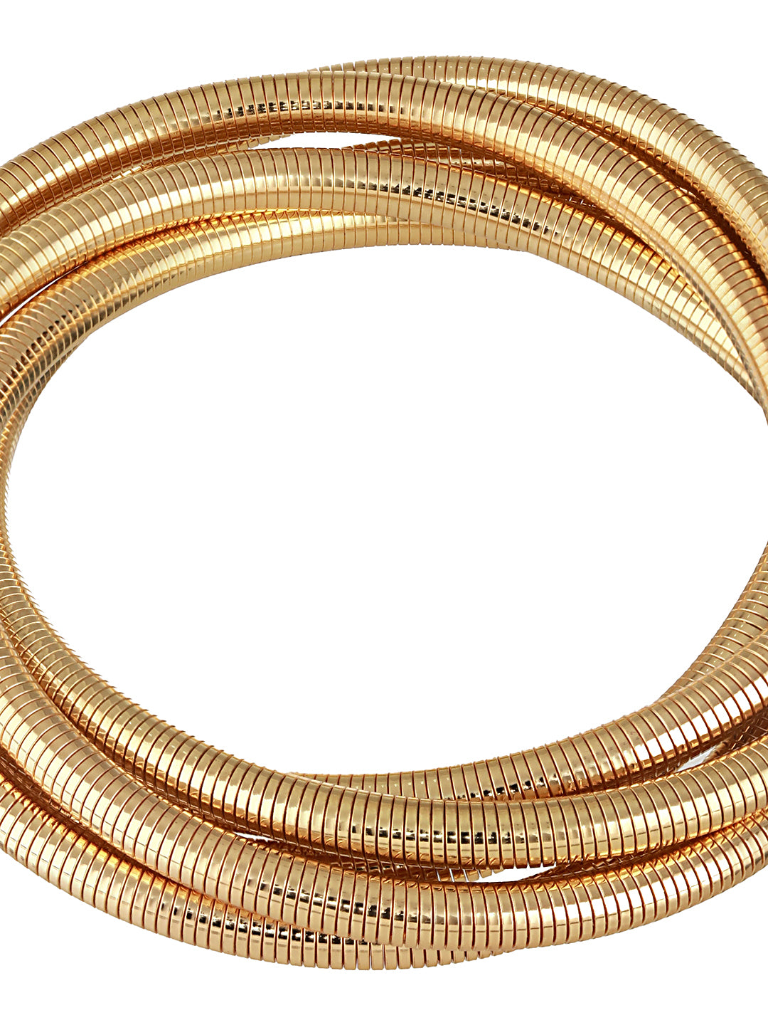 Anti-Tarnish 18k Gold plated Wrapped Snake Bangle Bracelet