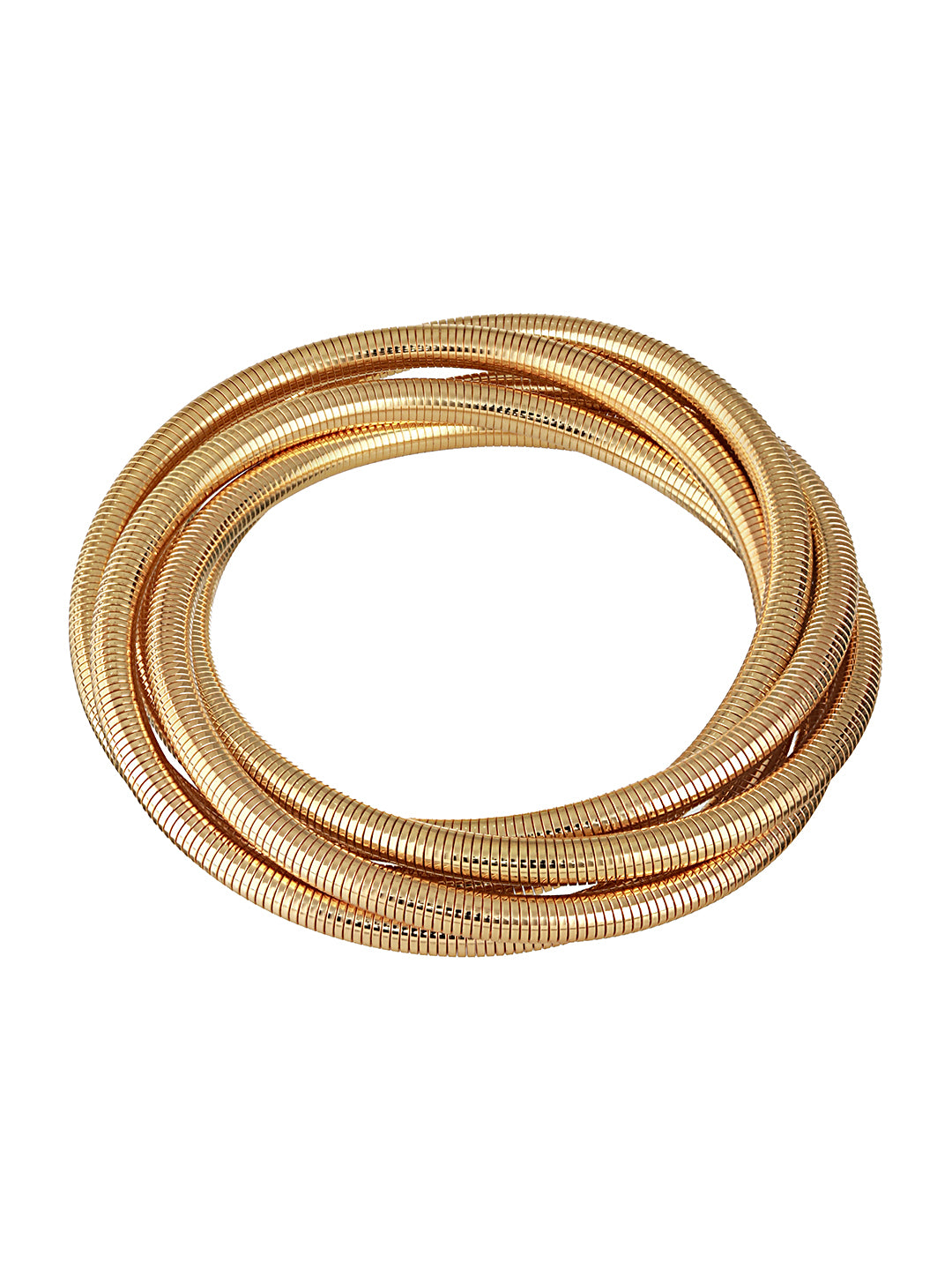 Anti-Tarnish 18k Gold plated Wrapped Snake Bangle Bracelet