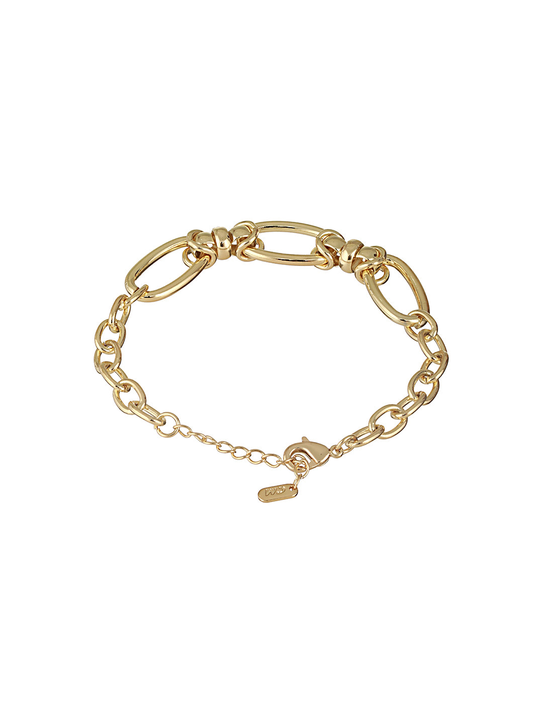 Anti-Tarnish 18k Gold Plated Knotted Link Wraparound Bracelet