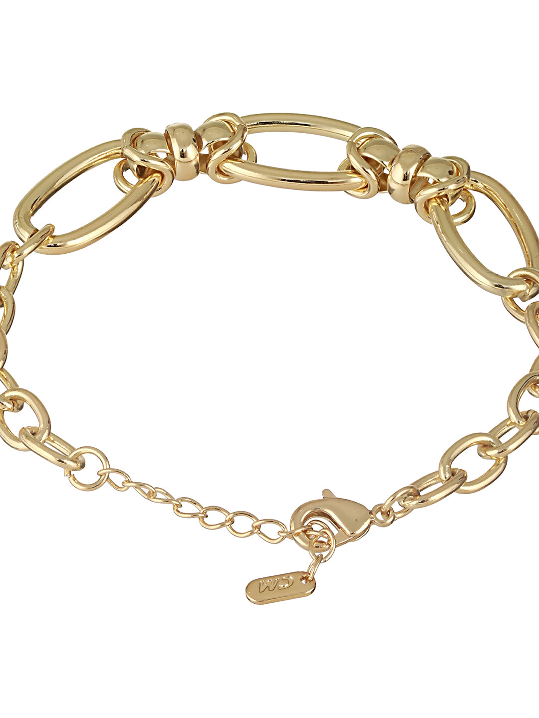 Anti-Tarnish 18k Gold Plated Knotted Link Wraparound Bracelet