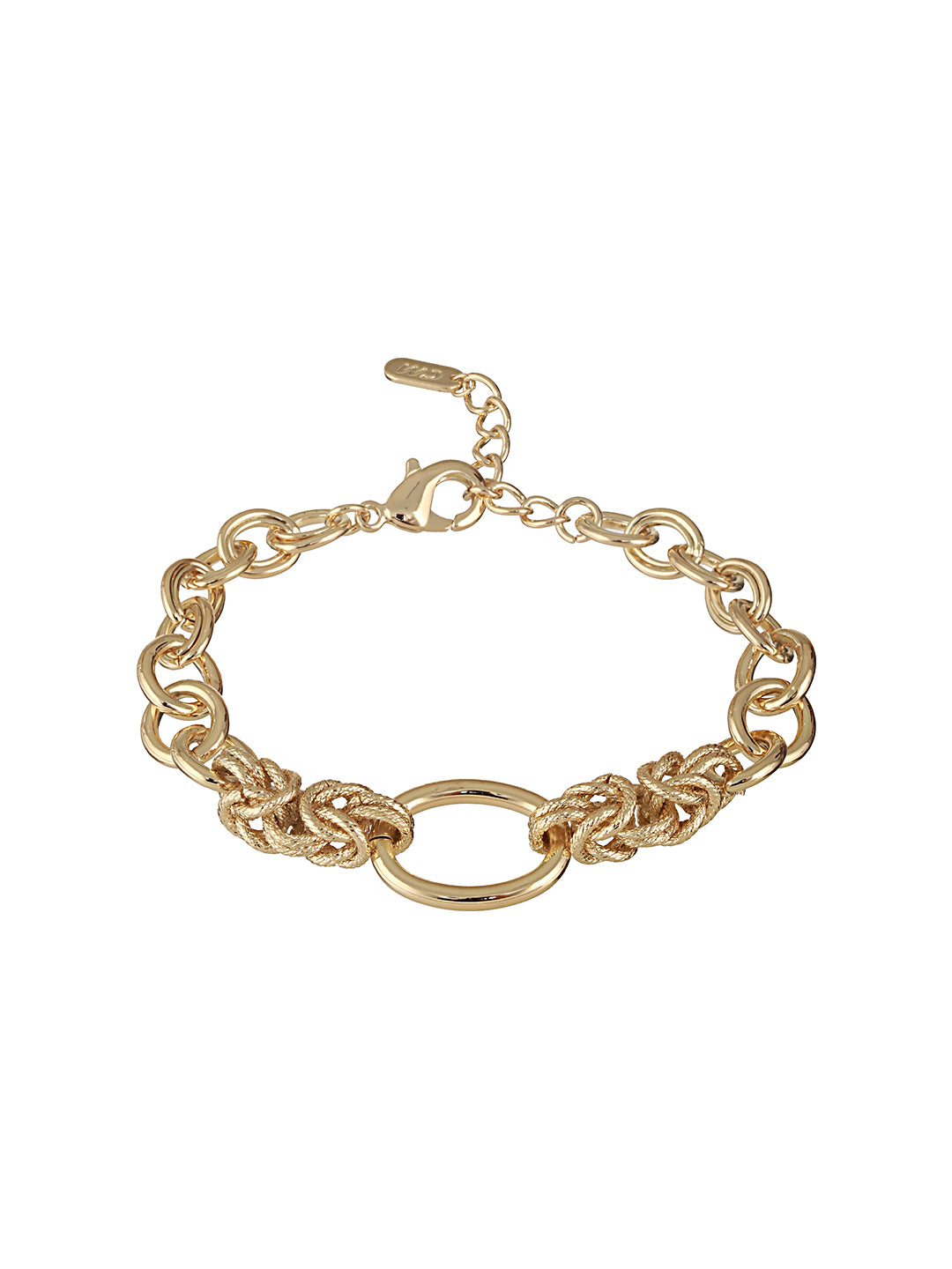 Anti-Tarnish 18k Gold Plated Knotted Link Chain wraparound bracelet